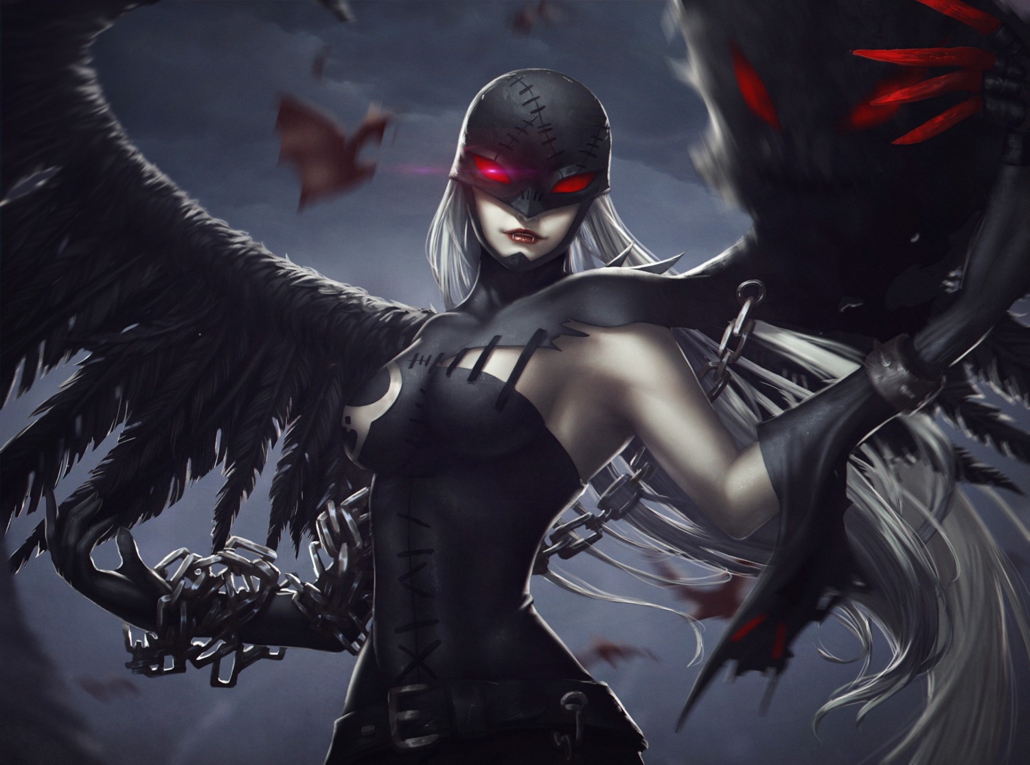 cjh123456, digimon, ladydevimon, torn_clothes, wings
