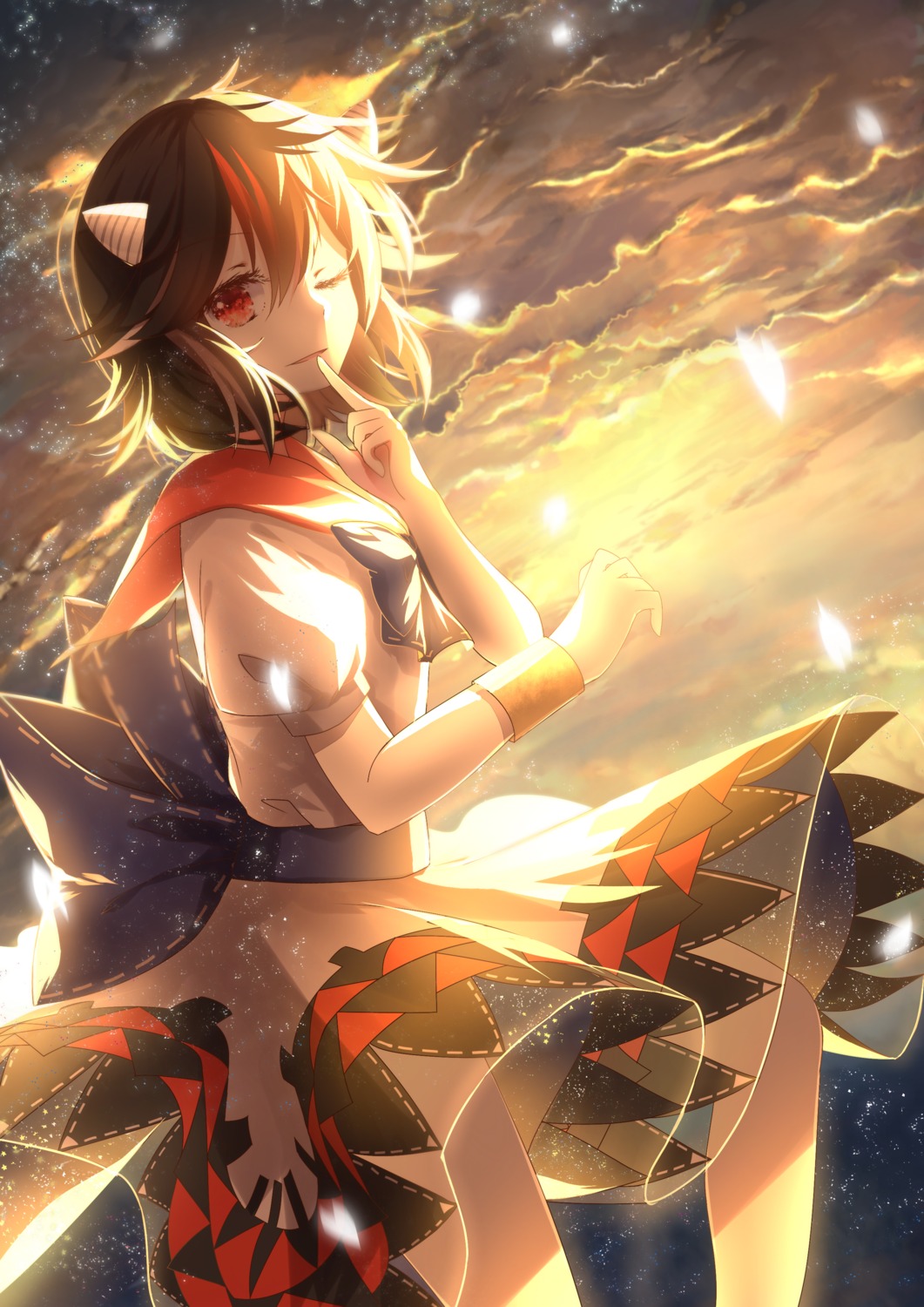 3000kojun, dress, horns, kijin_seija, see_through, touhou