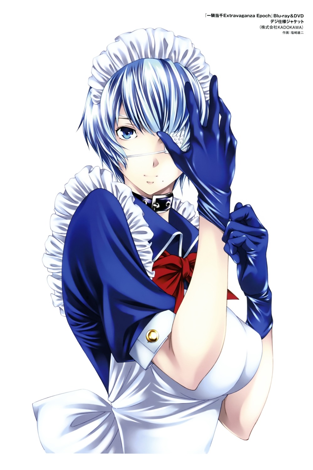eyepatch, ikkitousen, ikkitousen~extravaganza_epoch~, maid, ryomou_shimei, shiozaki_yuuji