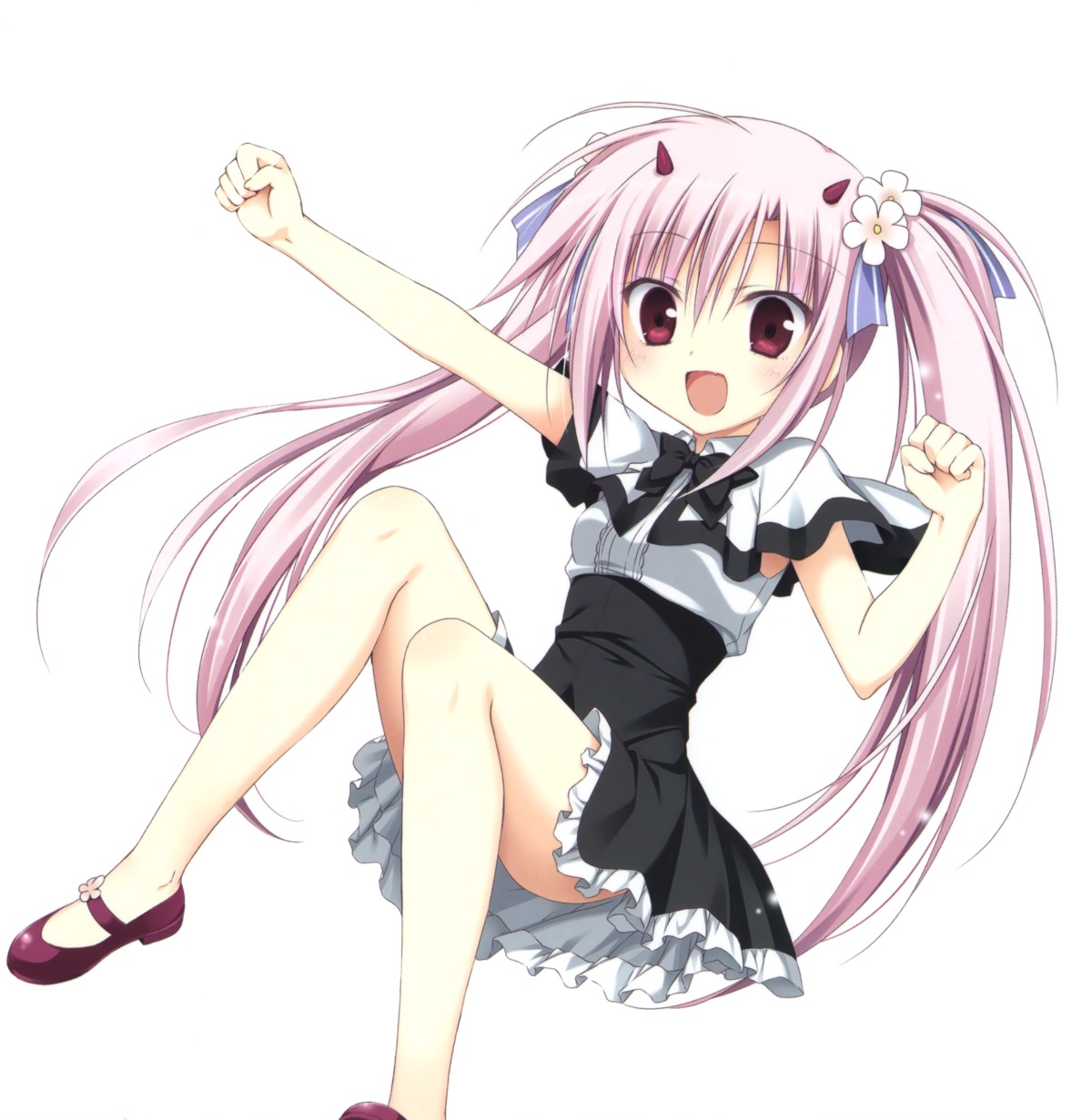 horns, juuoumujin_no_fafnir, korie_riko, seifuku, tear_lightning