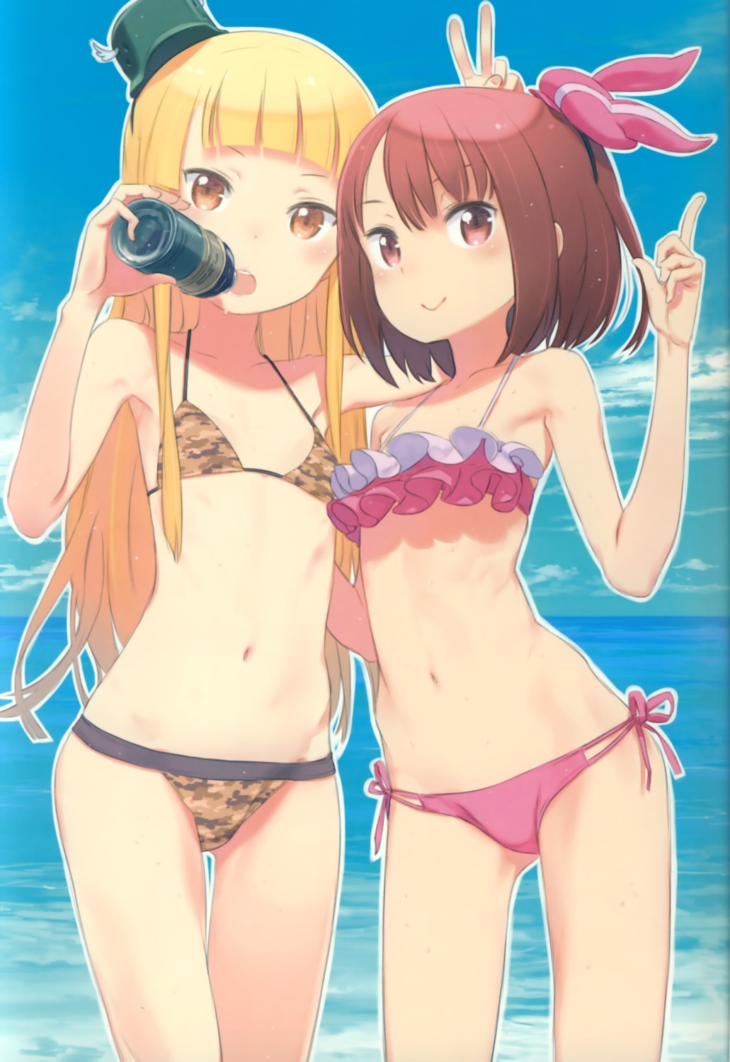 bikini, fukaziroh, gun_gale_online, kohiruimaki_karen, kuroboshi_kouhaku, llenn, shinohara_miyu, swimsuits, sword_art_online_alternative:_gun_gale_online