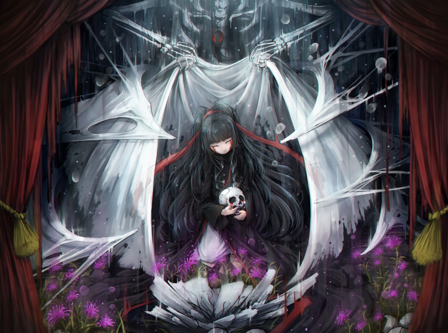 azami_(kagerou_project), blood, kagerou_project, kajaneko