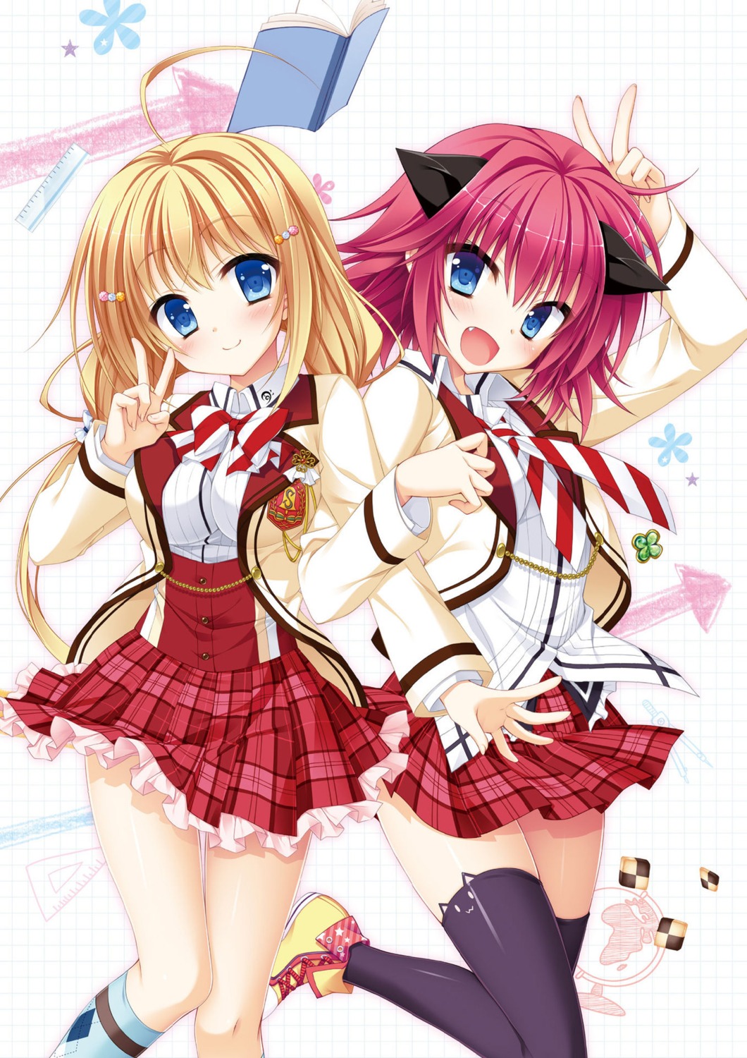 digital_version, hanasaki_work_spring, kotobuki_hikari, matsumiya_kiseri, saga_planets, seifuku, soramori_wakaba, thighhighs