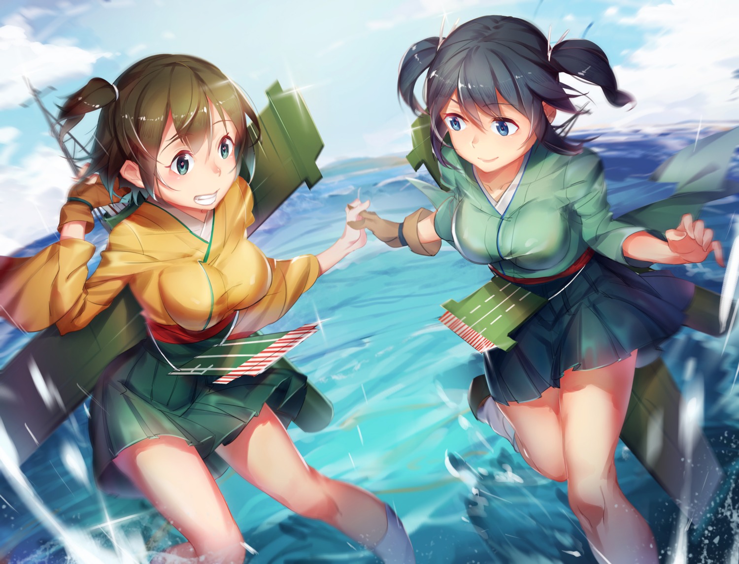 hiryuu_(kancolle), kantai_collection, pg_(pgouwoderen), souryuu_(kancolle)