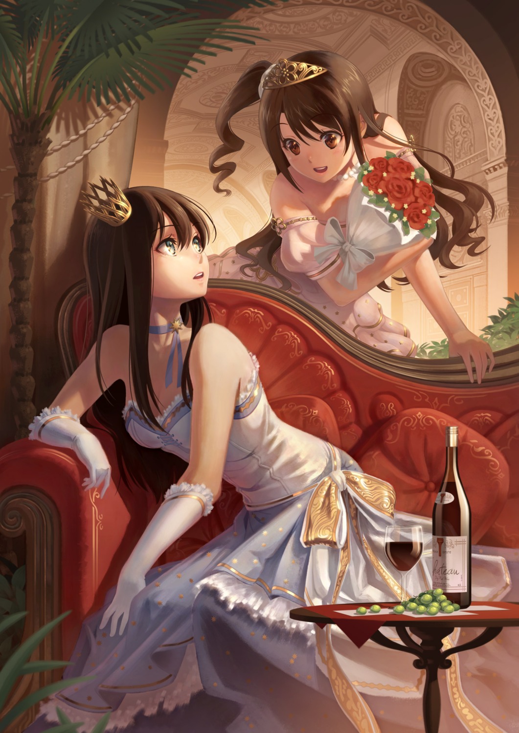 cleavage, dress, pinakes, shibuya_rin, shimamura_uzuki, the_idolm@ster, the_idolm@ster_cinderella_girls