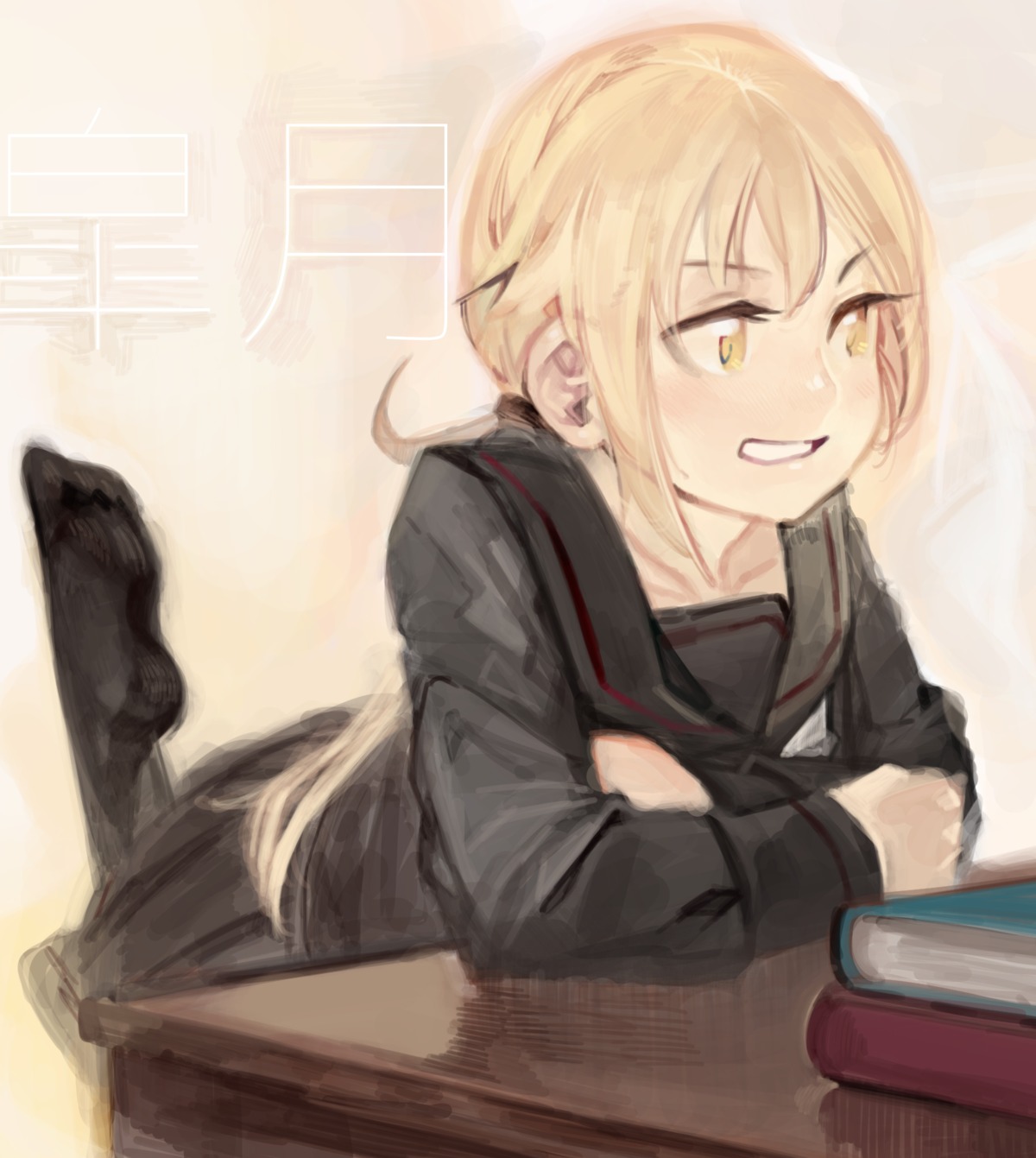 aika_warasu, kantai_collection, satsuki_(kancolle), seifuku, thighhighs