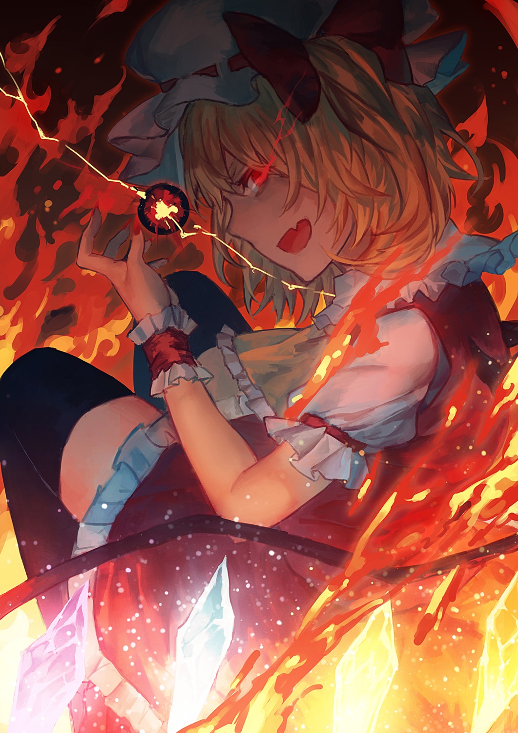 flandre_scarlet, mister_rhino, thighhighs, touhou, wings