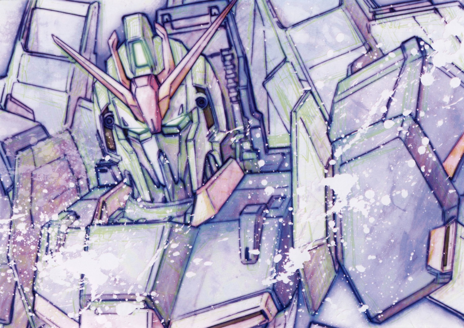 gundam, katoki_hajime, mecha, zeta_gundam, zeta_gundam_(mobile_suit)
