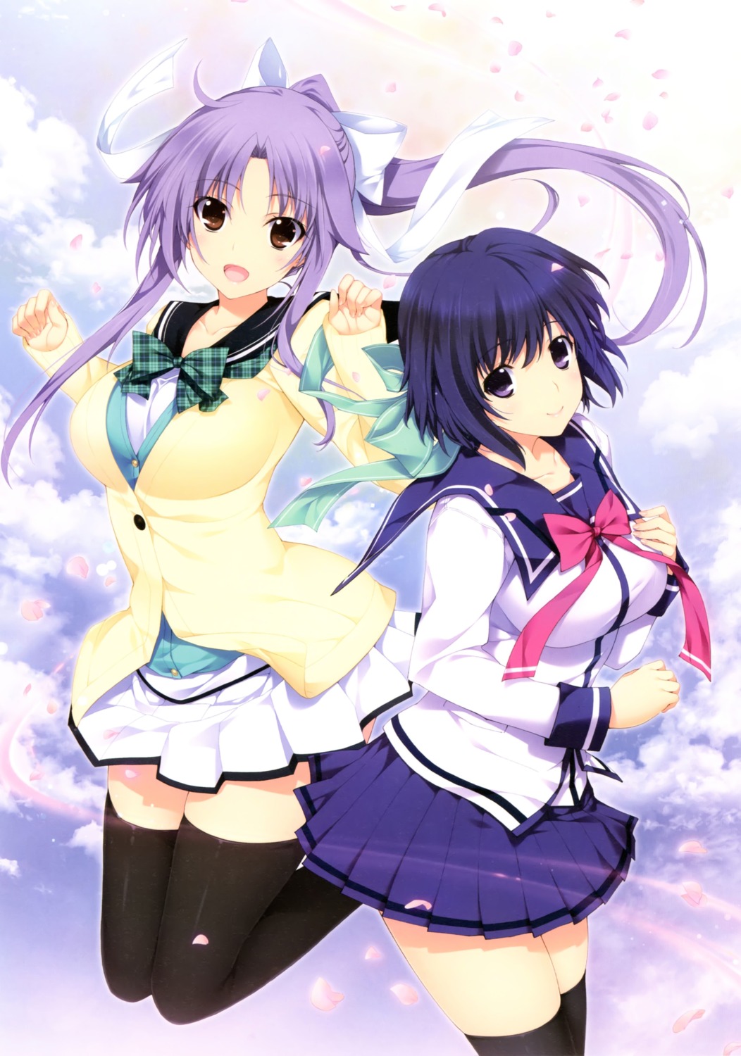 crossover, hibiki_works, iizuki_tasuku, lovely_x_cation, lovely_x_cation_2, nanasawa_yuni, narukawa_hime, scanning_artifacts