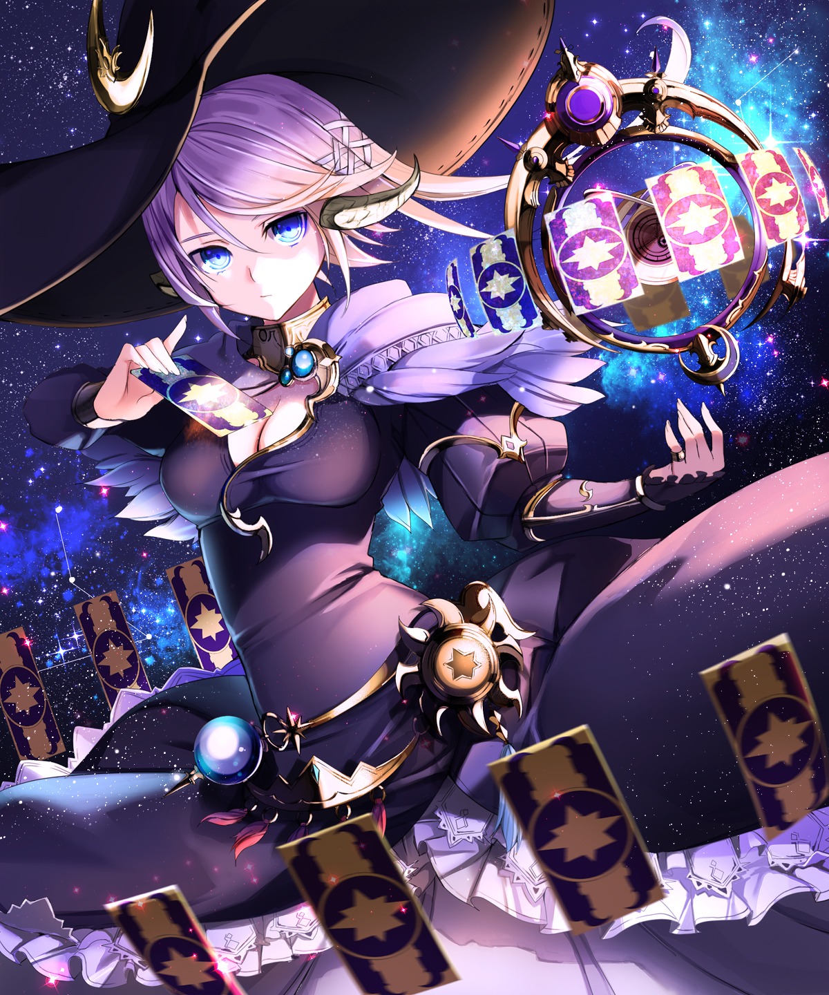 cleavage, dress, final_fantasy, final_fantasy_xiv, horns, monster_girl, yuuki_kira