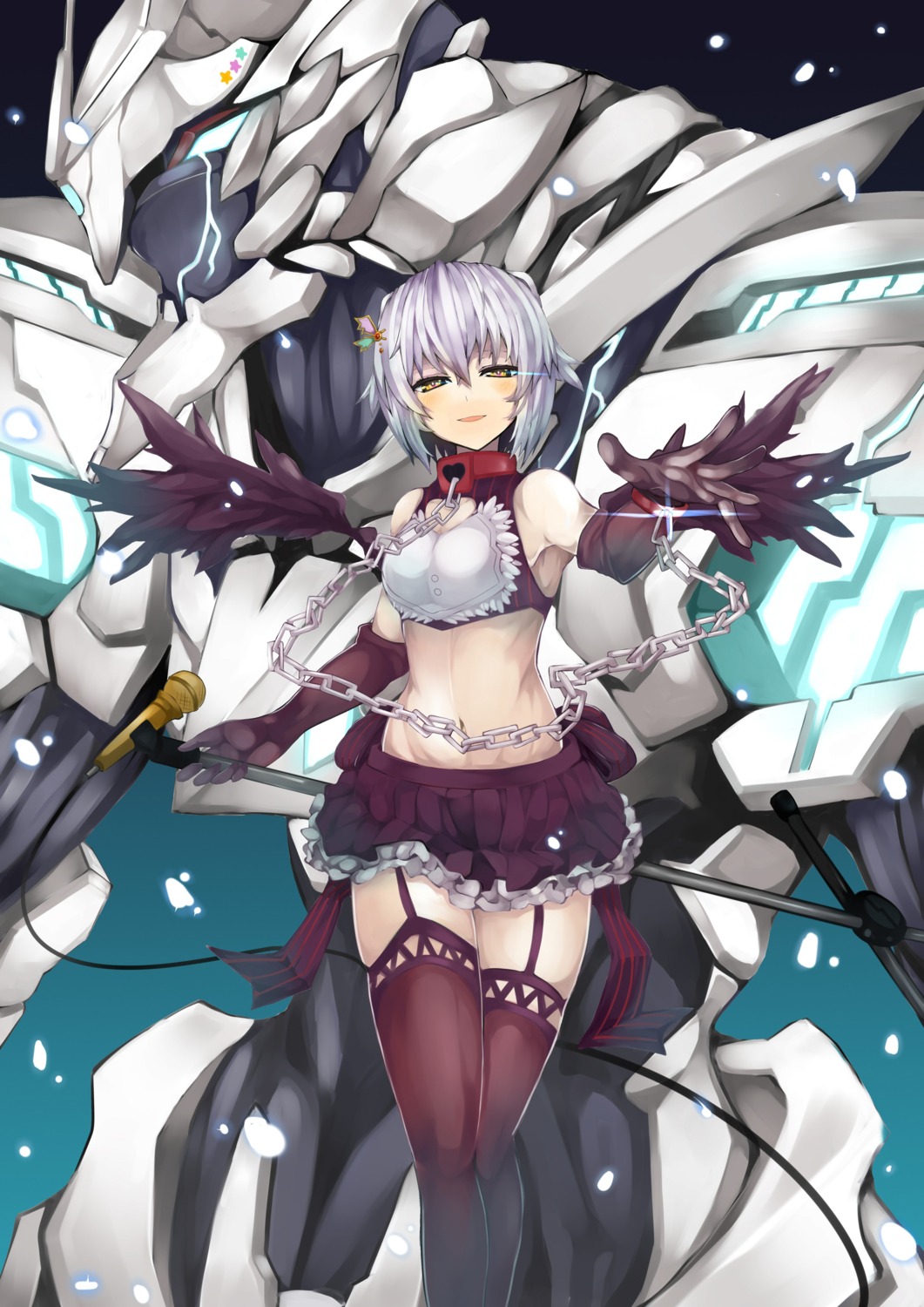 fai, koshimizu_sachiko, mecha, stockings, the_idolm@ster, the_idolm@ster_cinderella_girls, thighhighs, wings