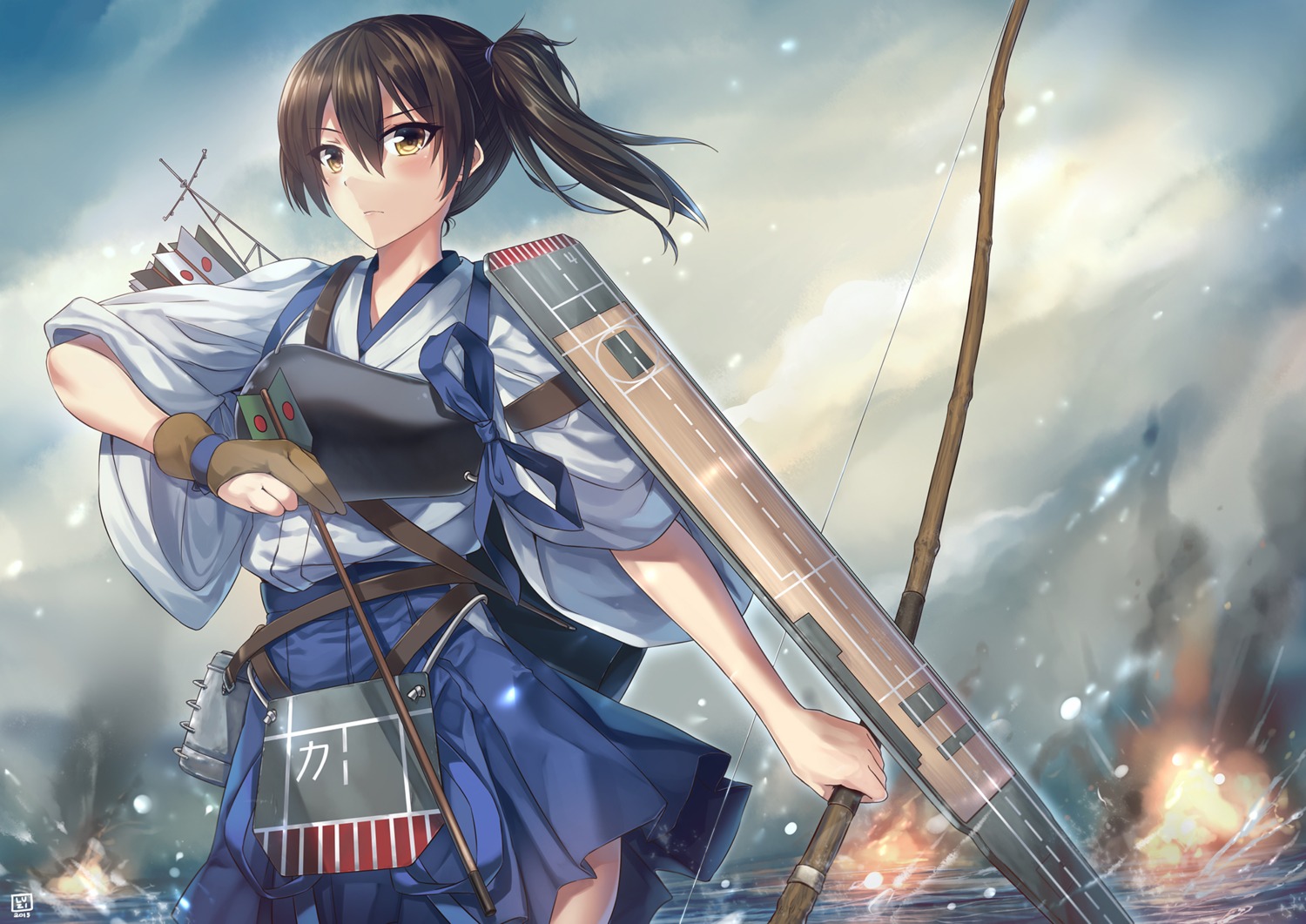 kaga_(kancolle), kantai_collection, luzi, weapon