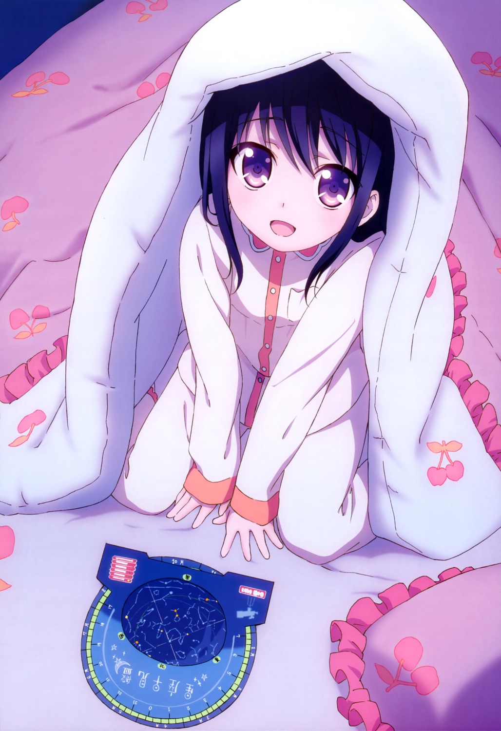charlotte, otosaka_ayumi, pajama, satou_youko, sheets