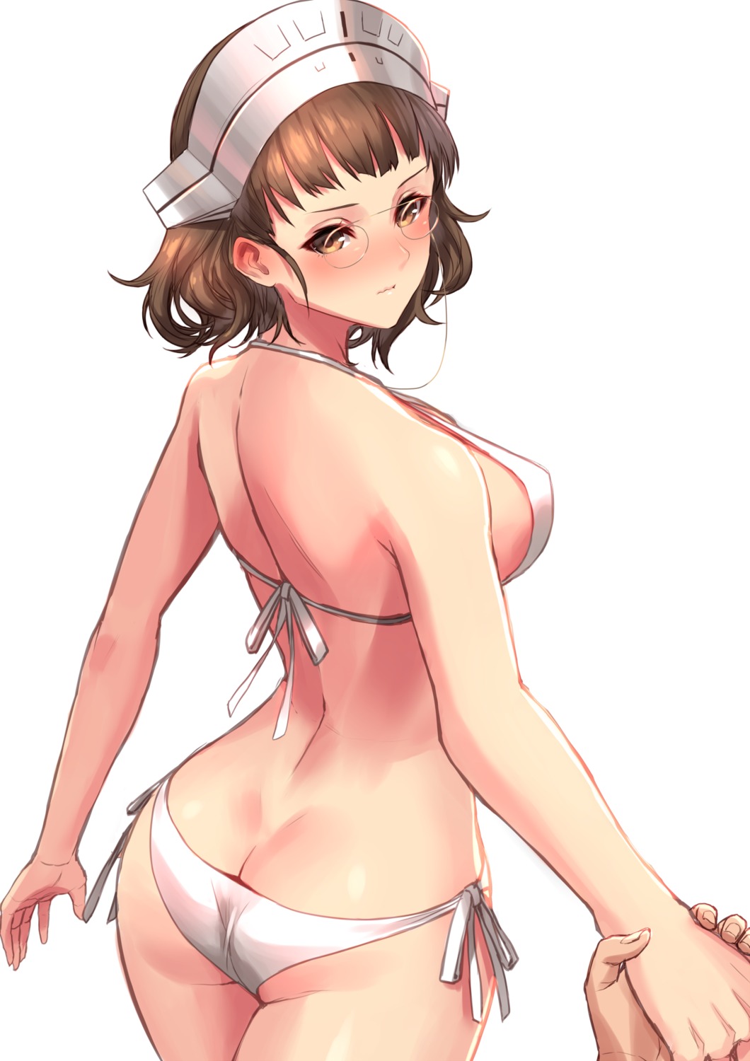 ass, bikini, kantai_collection, megane, roma_(kancolle), sigma99, swimsuits