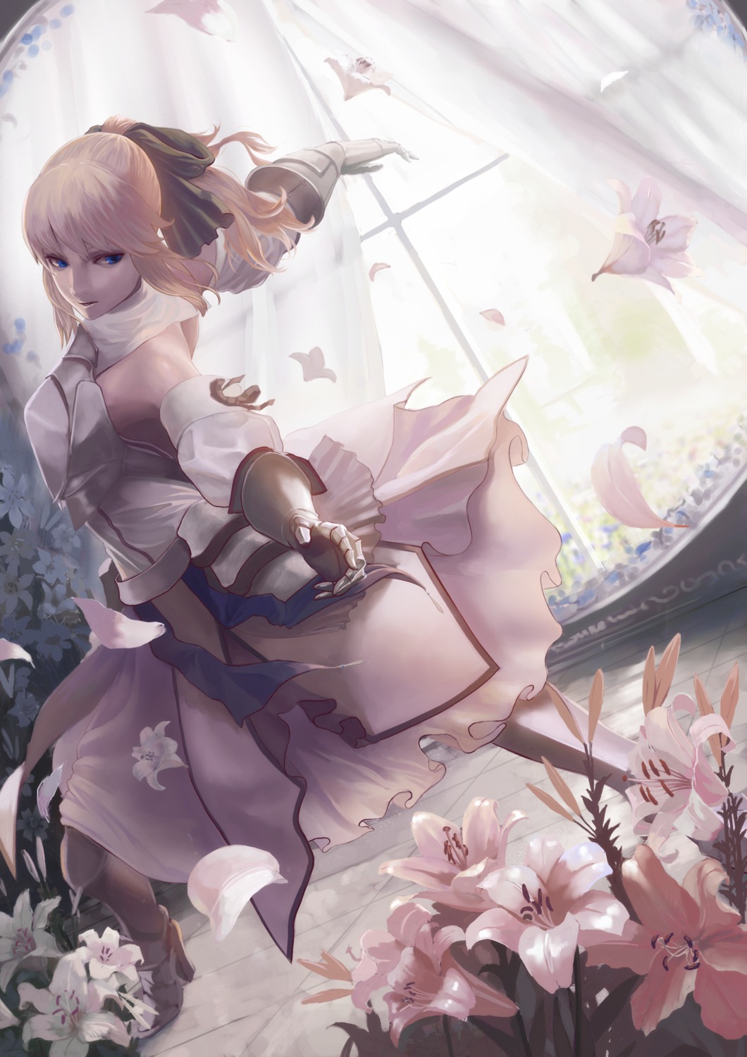 armor, artoria_pendragon_(fate), dress, fate/stay_night, heels, peko_(akibakeisena)