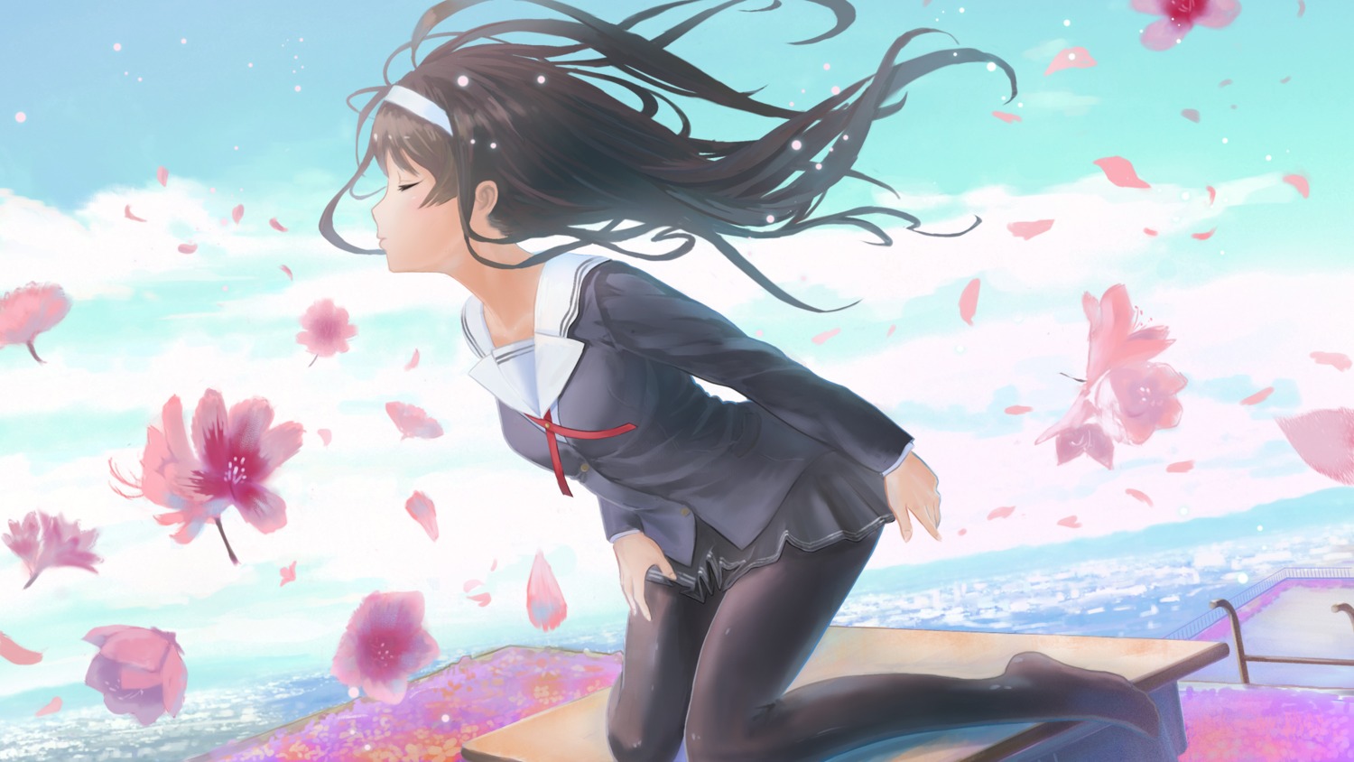 kasumigaoka_utaha, pantyhose, peko_(akibakeisena), saenai_heroine_no_sodatekata, seifuku, wallpaper