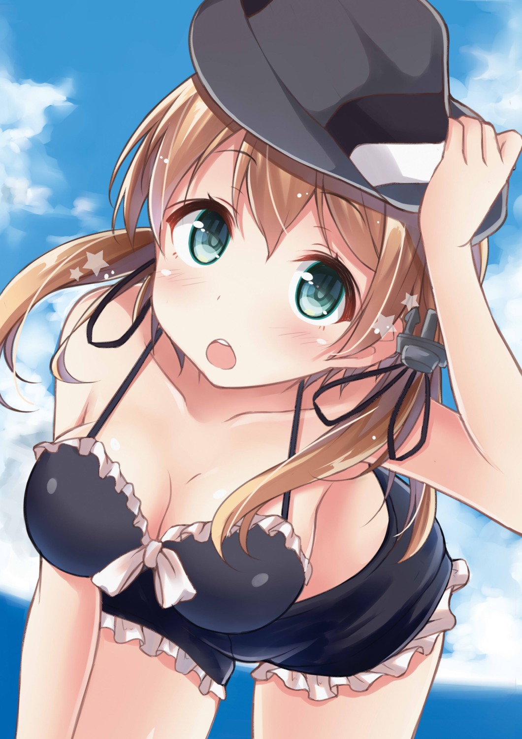 bikini, cleavage, kantai_collection, mitsuki_yuu, prinz_eugen_(kancolle), swimsuits