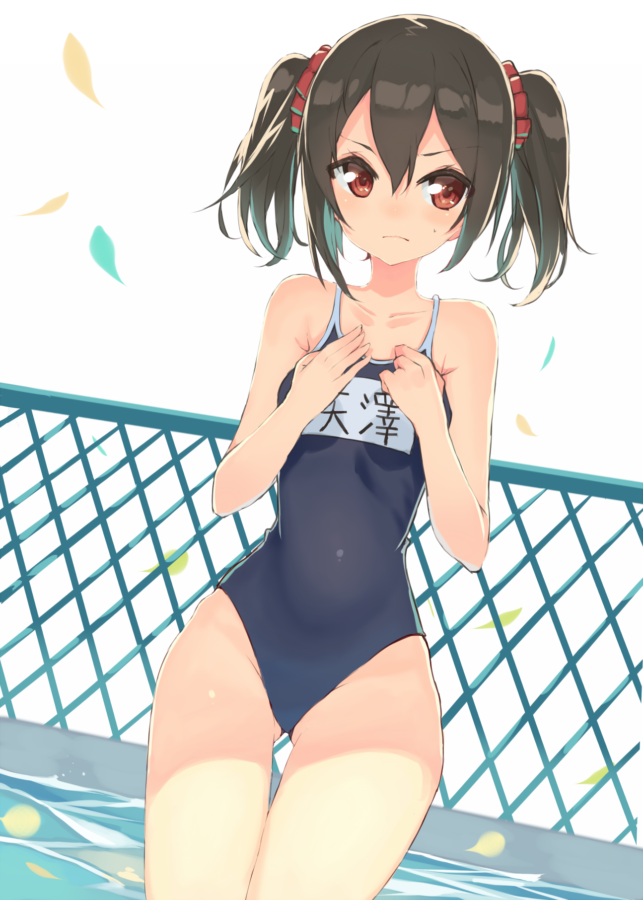 hajime_kaname, love_live!, love_live!_(series), school_swimsuit, swimsuits, yazawa_nico