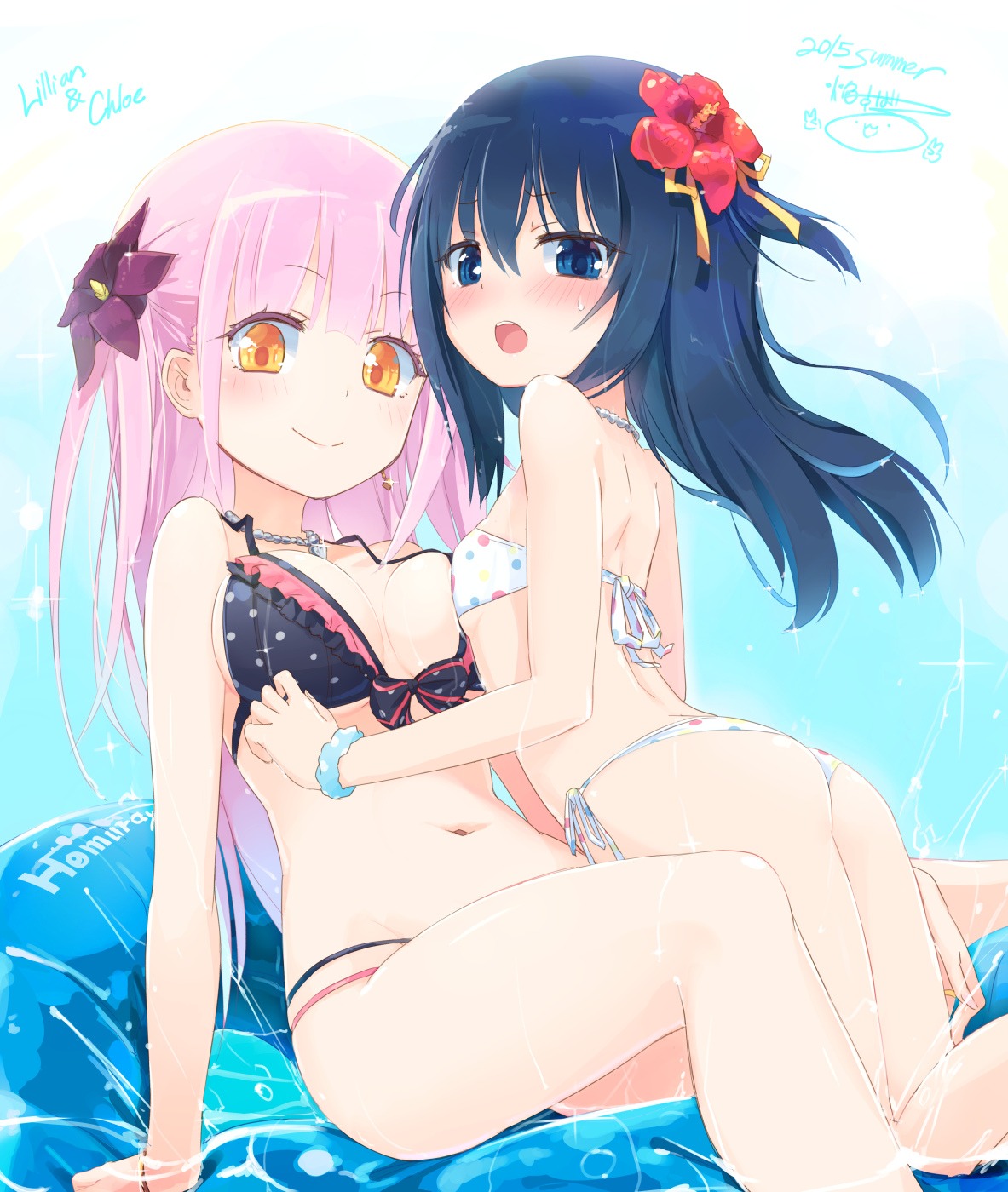 ass, bikini, cleavage, homura_subaru, swimsuits, wet