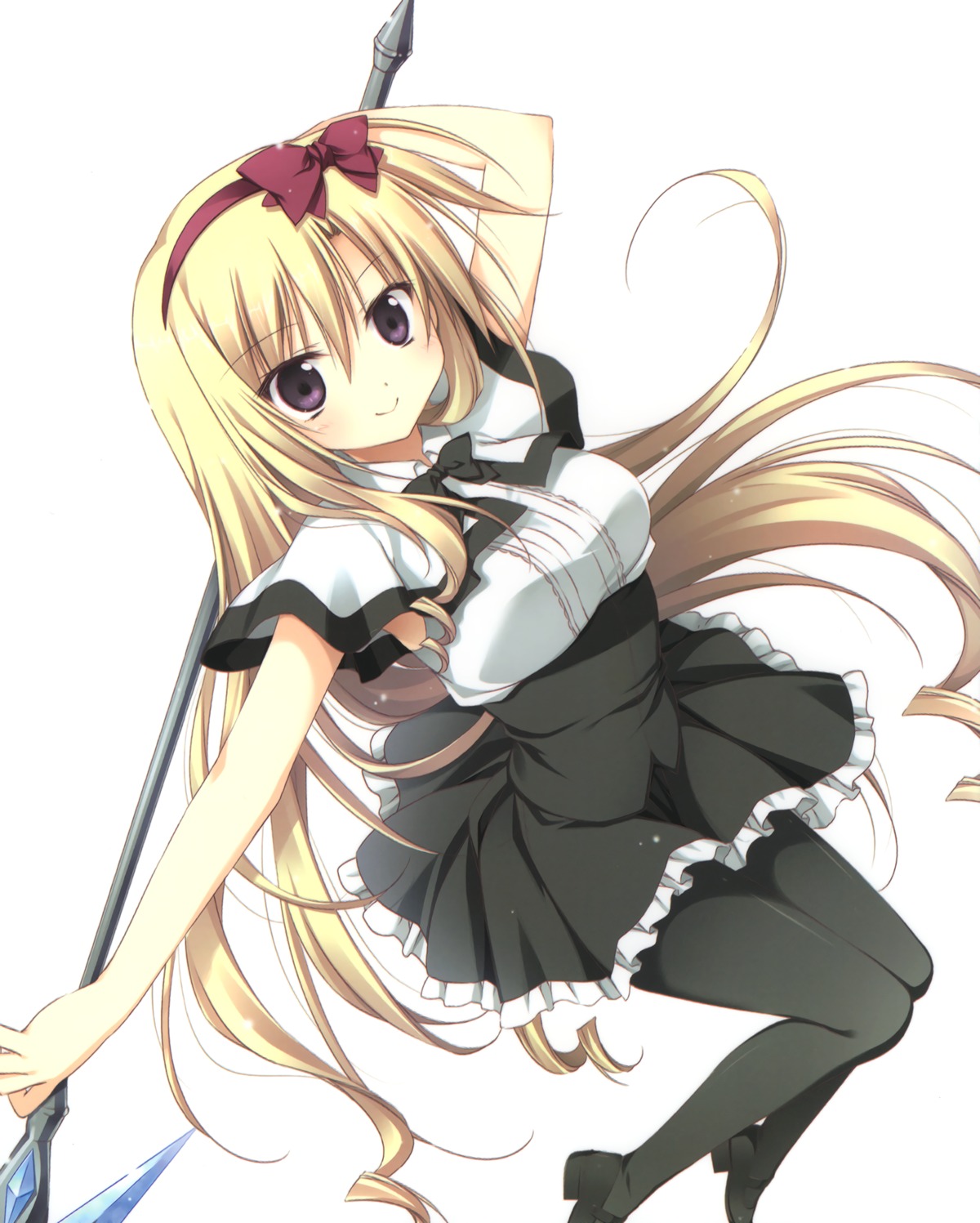 juuoumujin_no_fafnir, korie_riko, lisa_highwalker, pantyhose, seifuku, weapon