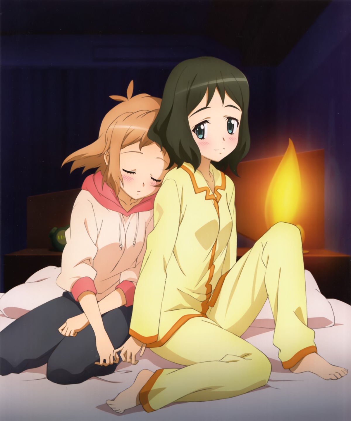 kohinata_miku, pajama, senki_zesshou_symphogear, shibuya_sakae, tachibana_hibiki
