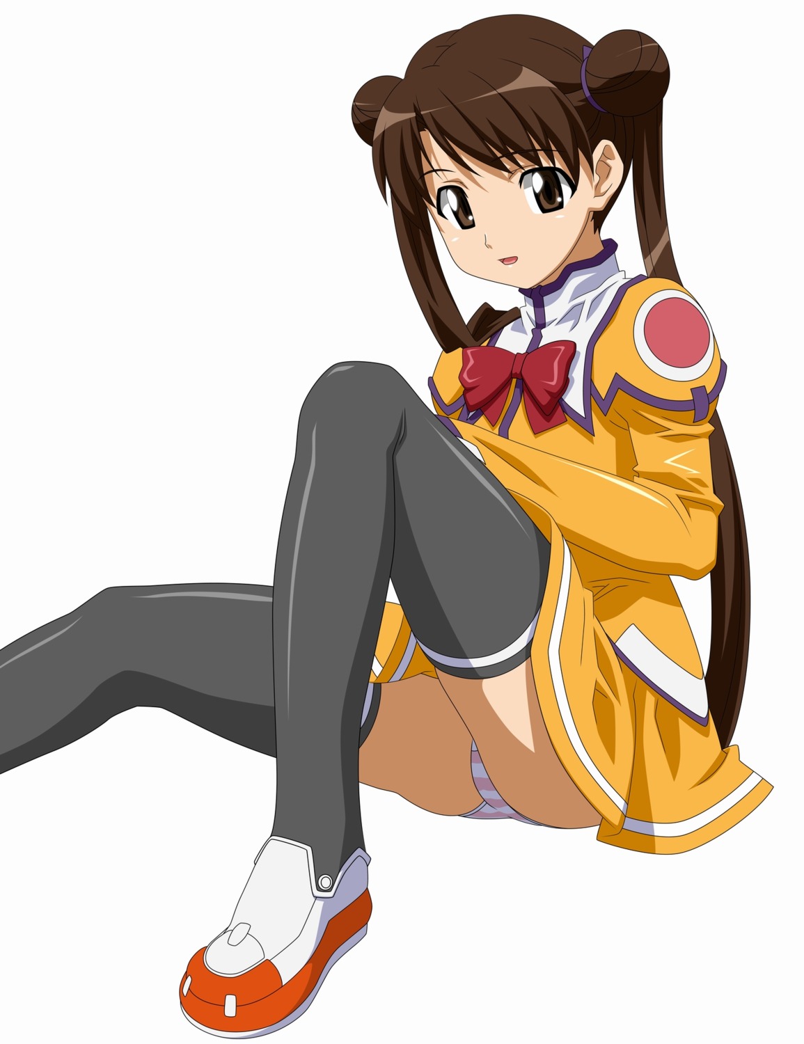 katase_shima, pantsu, shimapan, thighhighs, uchuu_no_stellvia, wave_ride