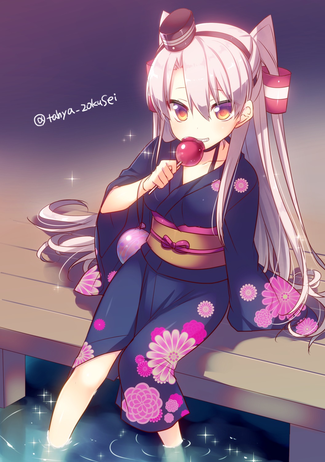 amatsukaze_(kancolle), kantai_collection, tahya, wet, yukata