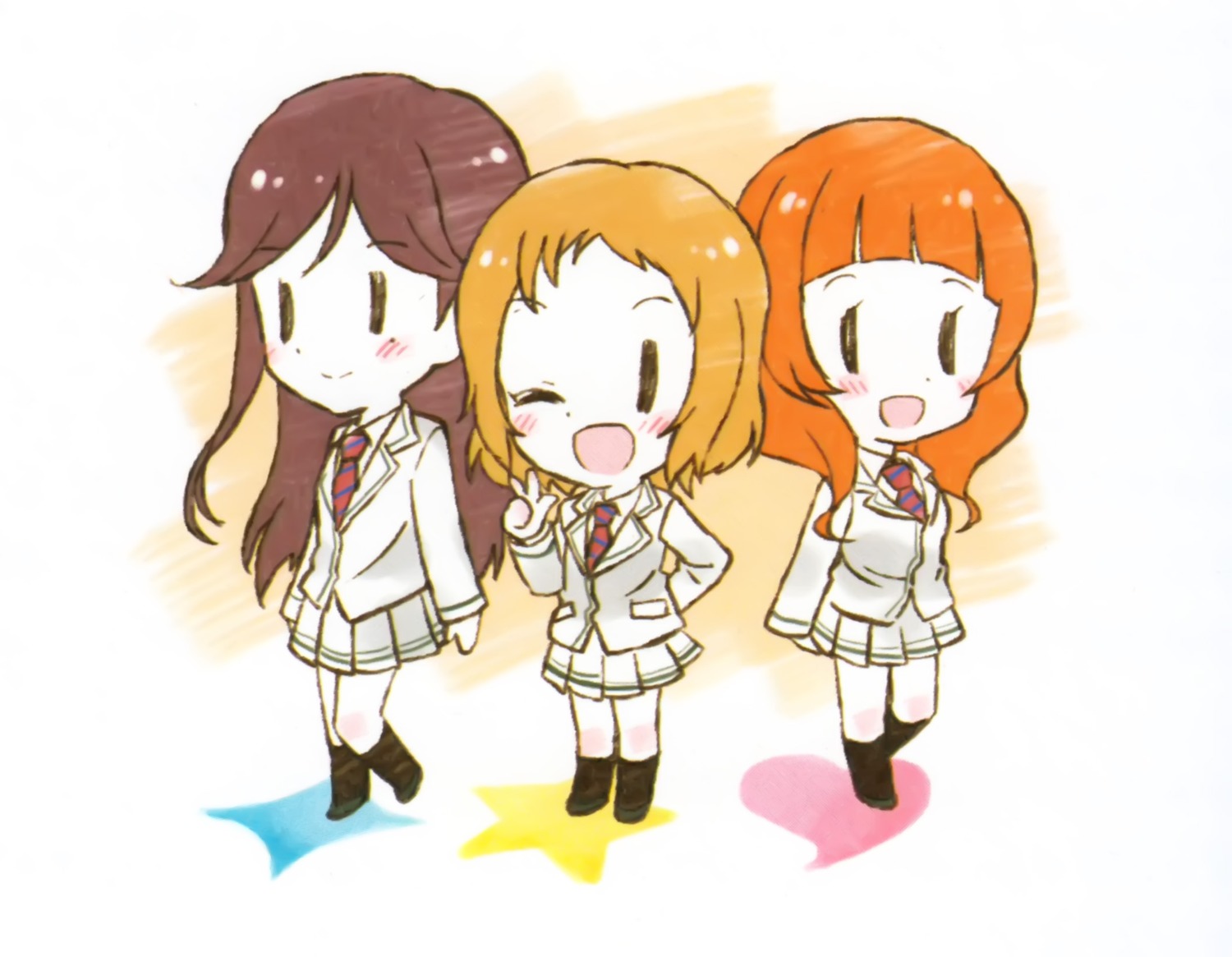 chibi, kira_tsubasa, kiyose_akame, love_live!, love_live!_(series), screening, seifuku, toudou_erena