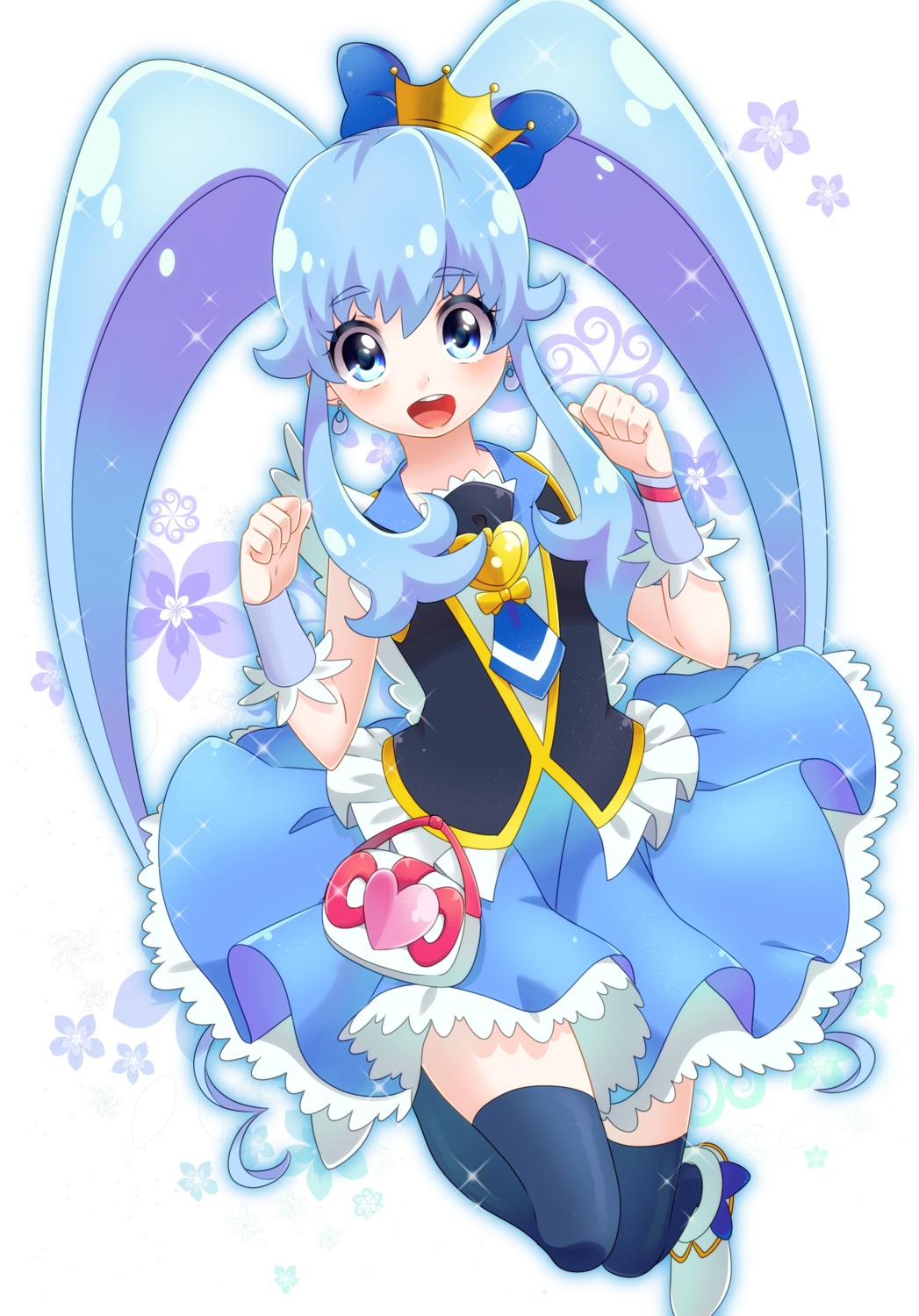 dress, happinesscharge_precure!, precure, shirayuki_hime_(precure), thighhighs, wings, yupiteru