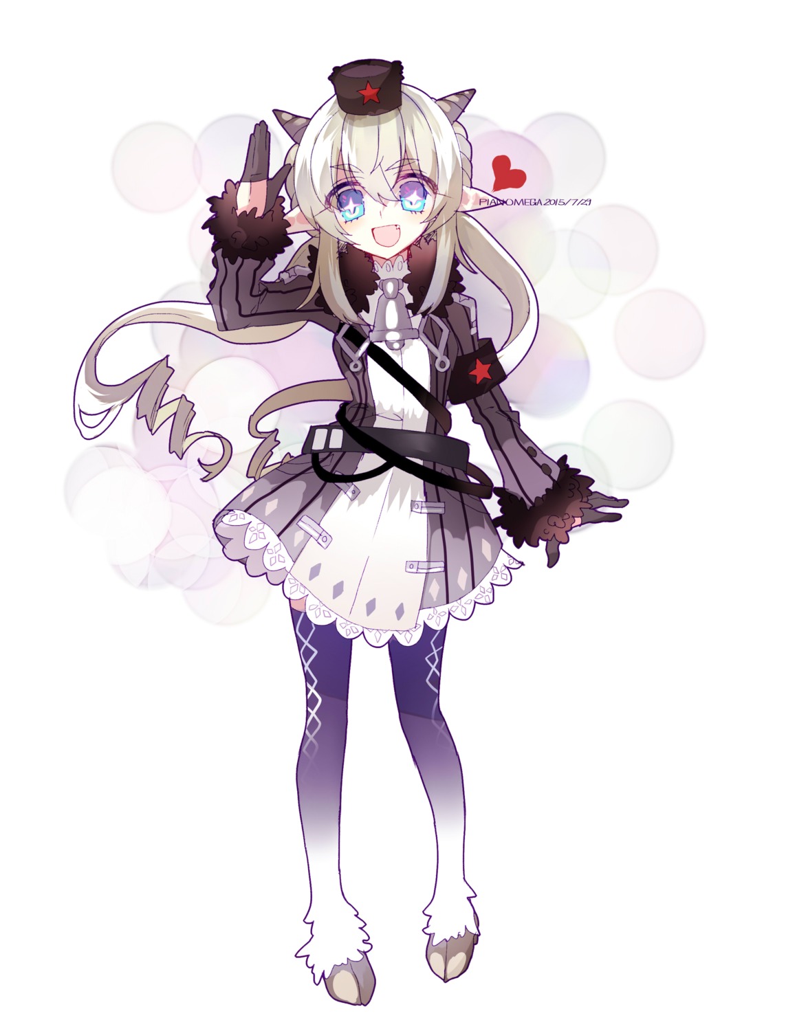 arthuridea, dress, horns, pointy_ears, thighhighs