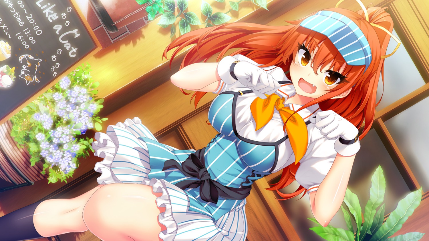 asuhara_yuuki, game_cg, harukaze-soft, nora_to_oujo_to_noraneko_heart_-nora_princess_and_stray_cat.-, oozora_itsuki, waitress