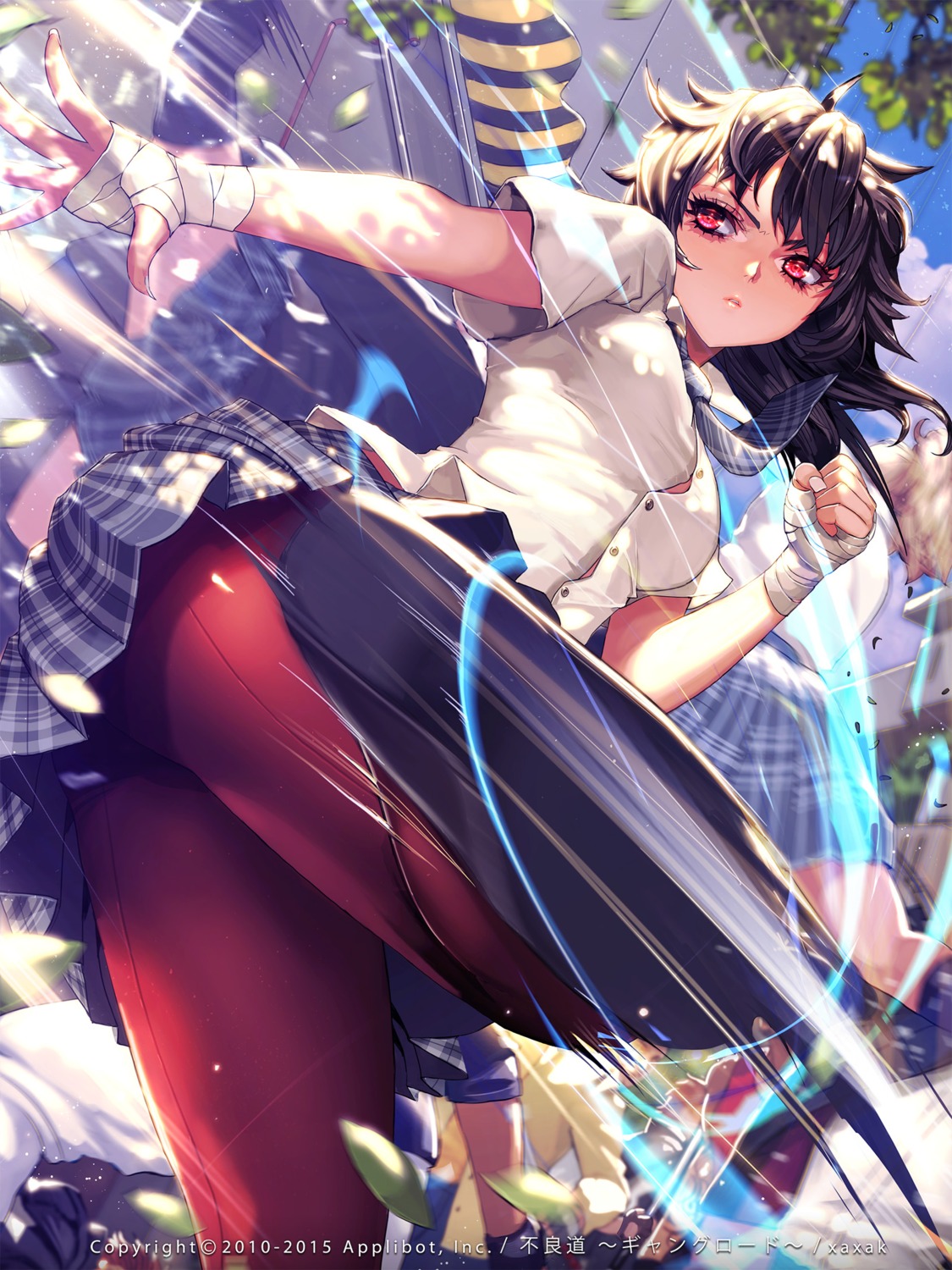 ass, bandages, furyou_michi_~gang_road~, pantyhose, seifuku, xaxak