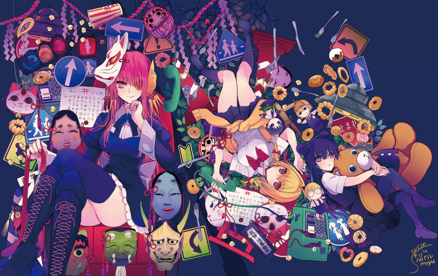 eyepatch, heels, pantyhose, seifuku, seiju_natsumegu, thighhighs