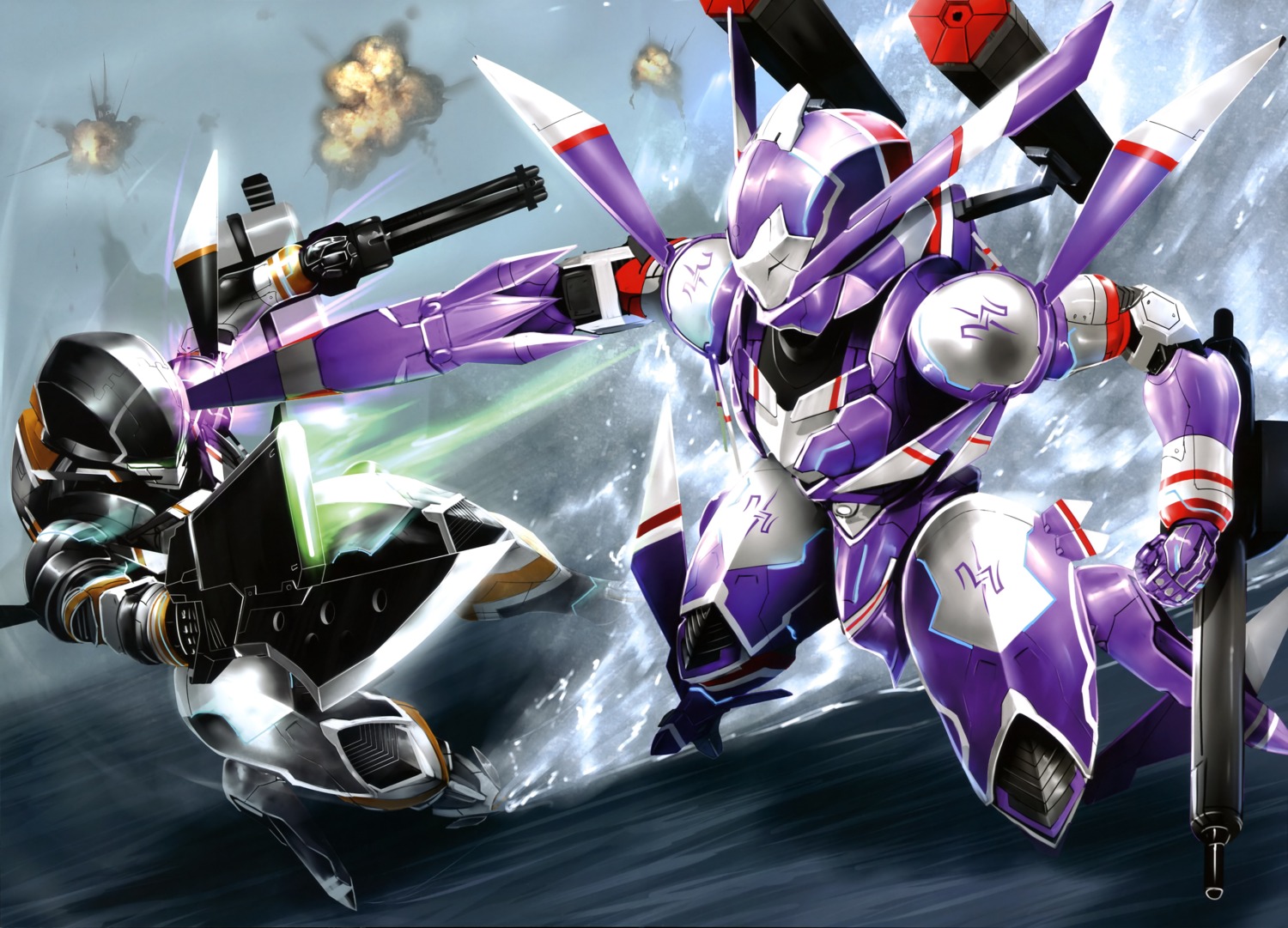 chamber, gun, mecha, striker, suisei_no_gargantia, sword, tani_hiroshi