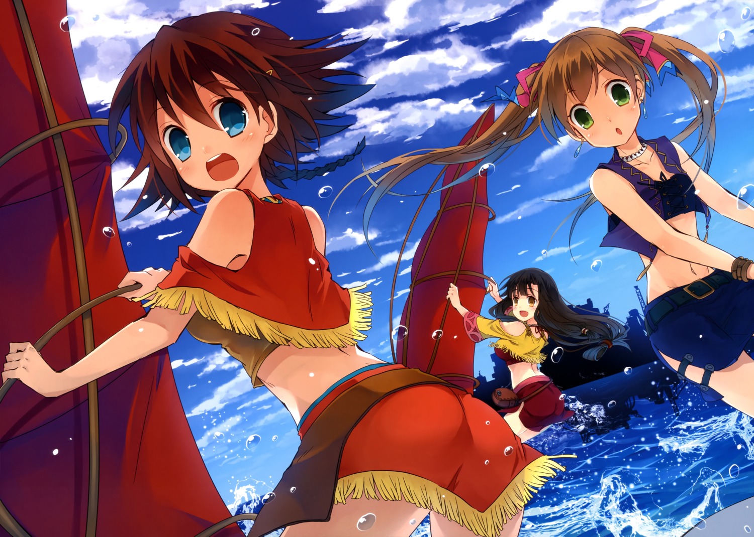 amy_(gargantia), ass, melty_(gargantia), saaya_(gargantia), suisei_no_gargantia, suzushiro_kurumi
