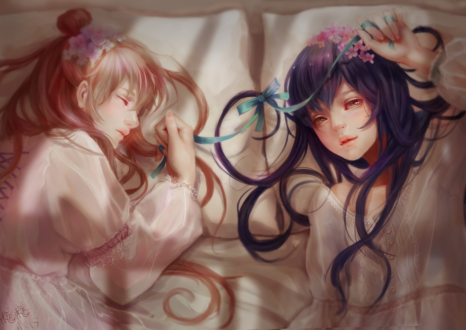 dress, kamachi_kamachi-ko, lolita_fashion, love_live!, love_live!_(series), minami_kotori, pajama, see_through