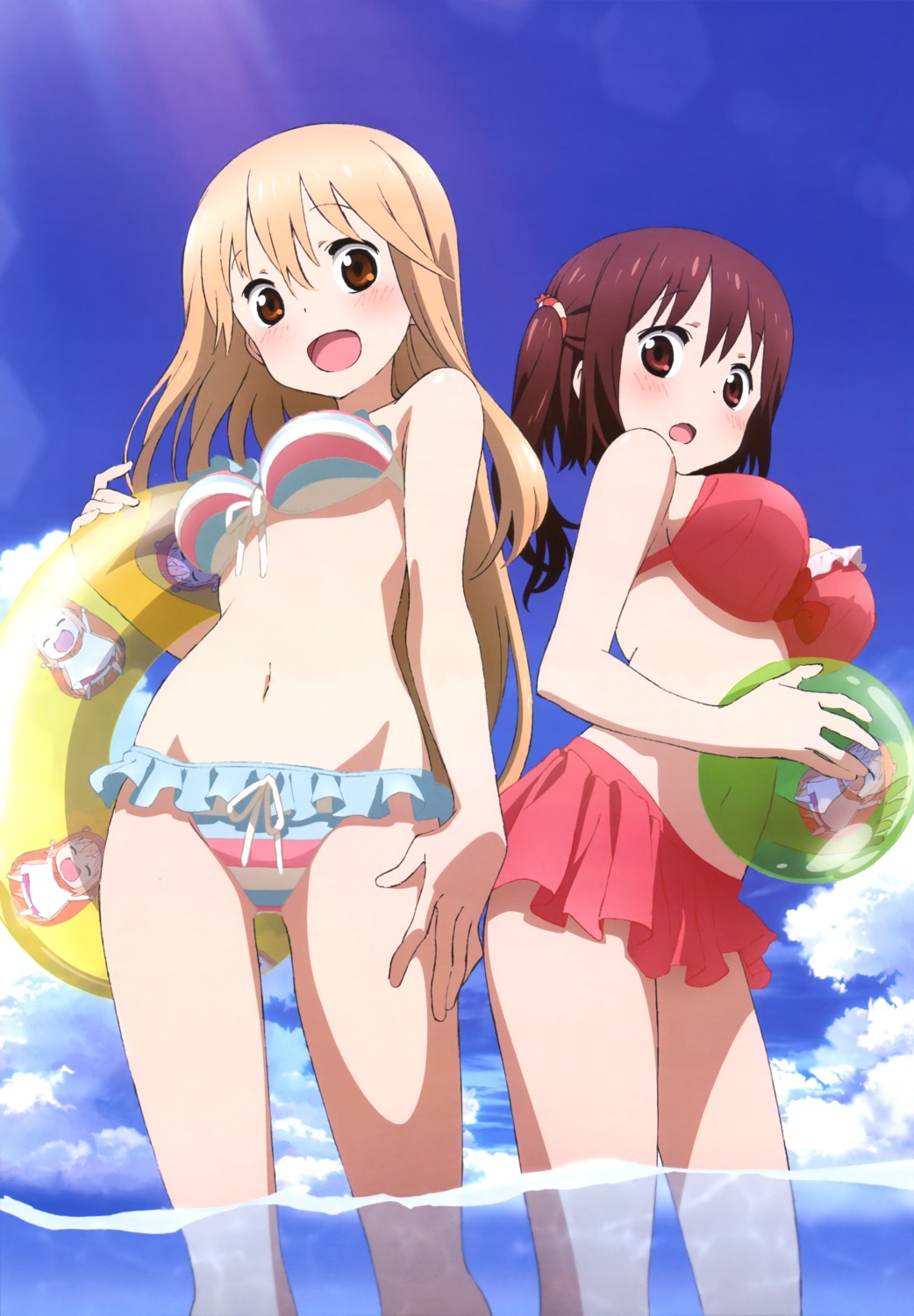 bikini, doma_umaru, ebina_nana, himouto!_umaru-chan, swimsuits, wet