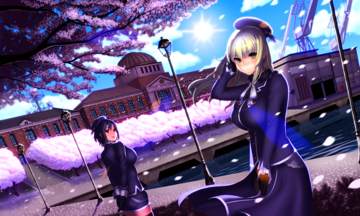 atago_(kancolle), kantai_collection, misumi_(niku-kyu), pantyhose, takao_(kancolle), thighhighs, uniform