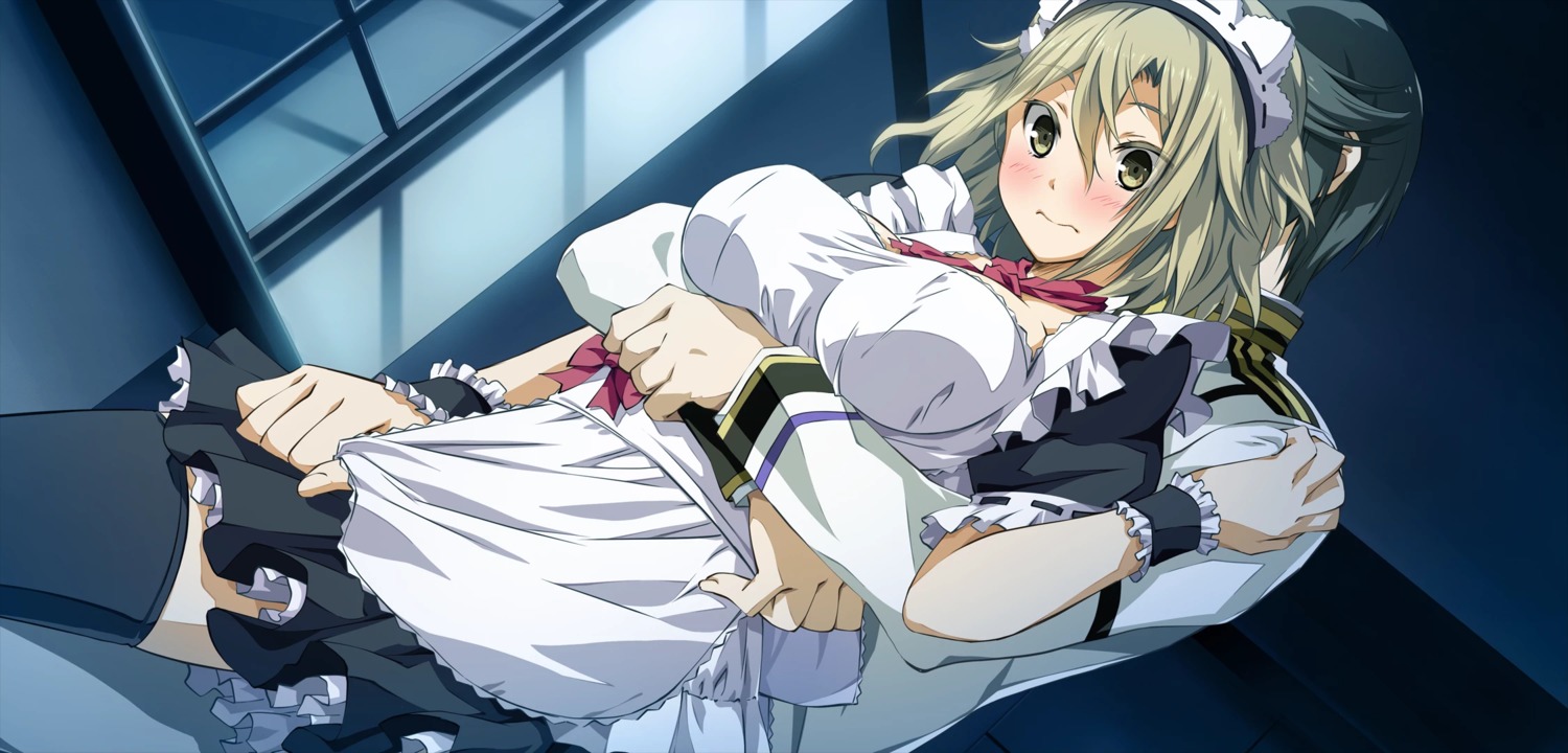 g_yuusuke, game_cg, hiiragi_yoshiya, light, maid, manase_akira, soushuu_senshinkan_gakuen_bansenjin, thighhighs