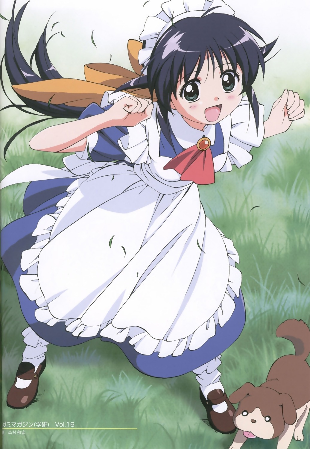 andou_mahoro, guri_(mahoromatic), mahoromatic, maid, takamura_kazuhiro