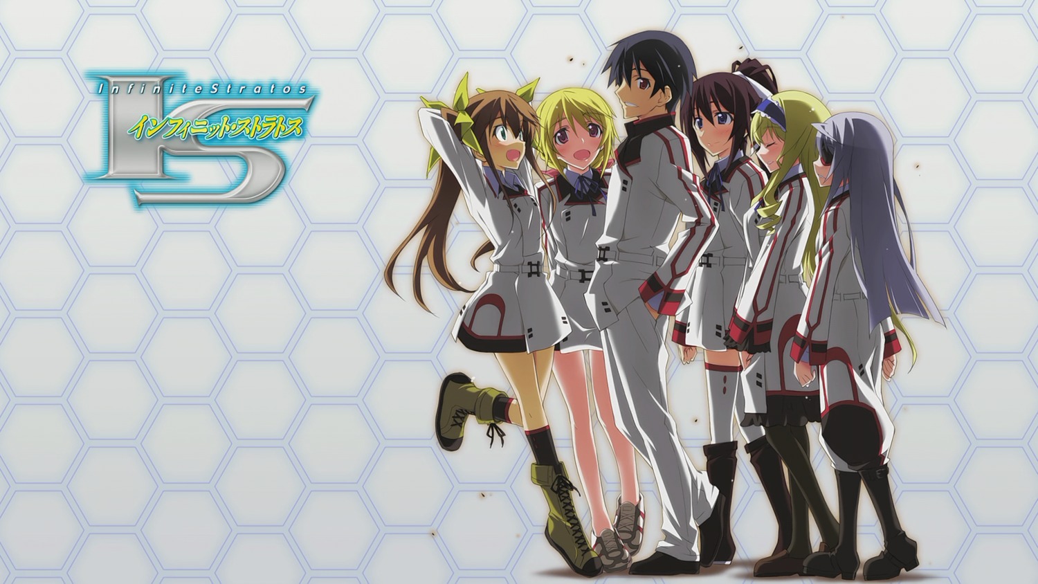 cecilia_alcott, charlotte_dunois, heels, huang_lingyin, infinite_stratos, laura_bodewig, orimura_ichika, seifuku