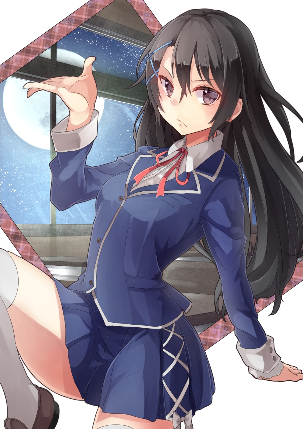 mirai_shousetsu_arcana, saraki, seifuku, thighhighs