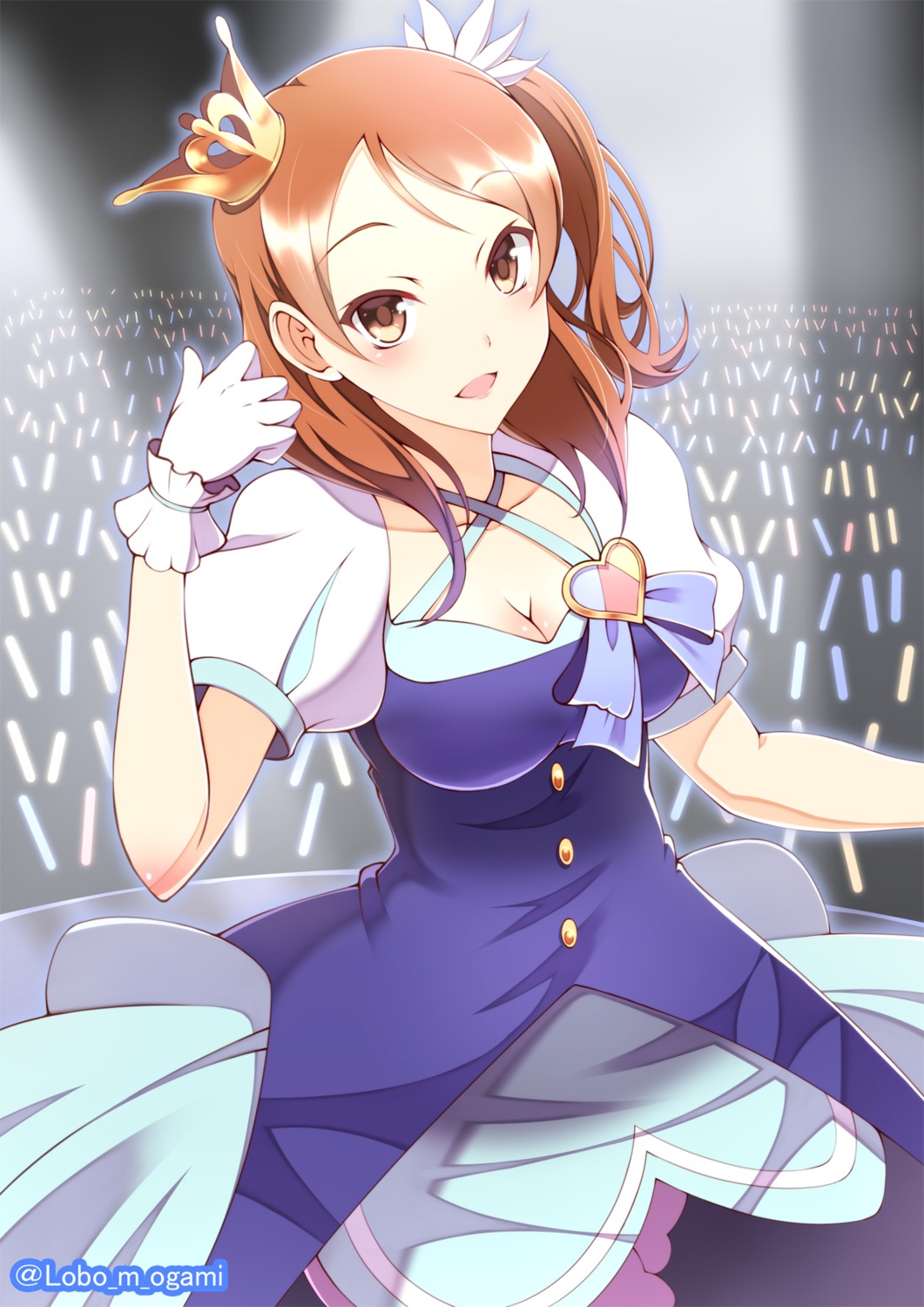 cleavage, dress, houjou_karen, ookami_maito, the_idolm@ster, the_idolm@ster_cinderella_girls