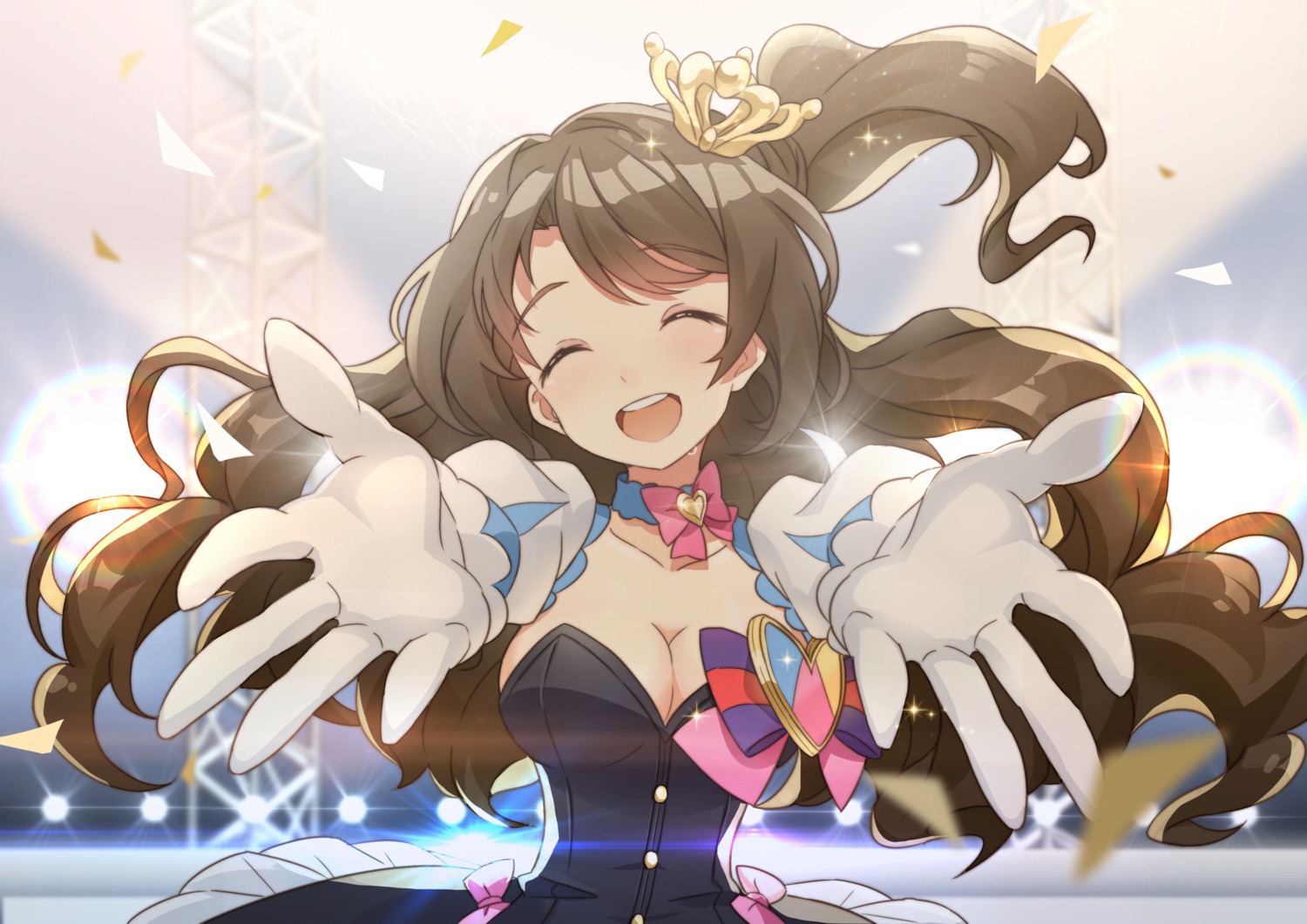 cleavage, dress, shimamura_uzuki, the_idolm@ster, the_idolm@ster_cinderella_girls, tsukii