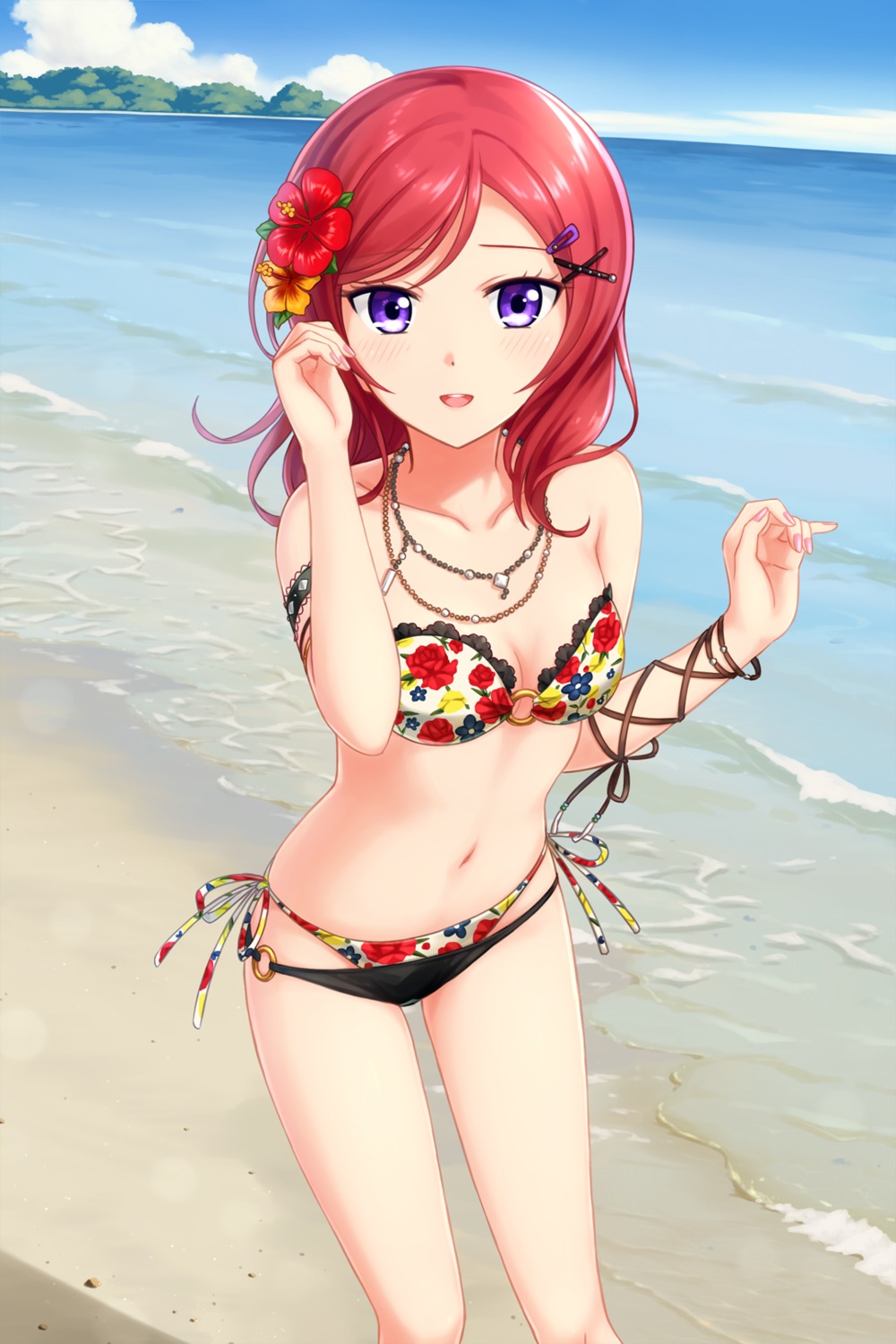 bikini, cleavage, love_live!, love_live!_(series), nishikino_maki, swimsuits, tucana