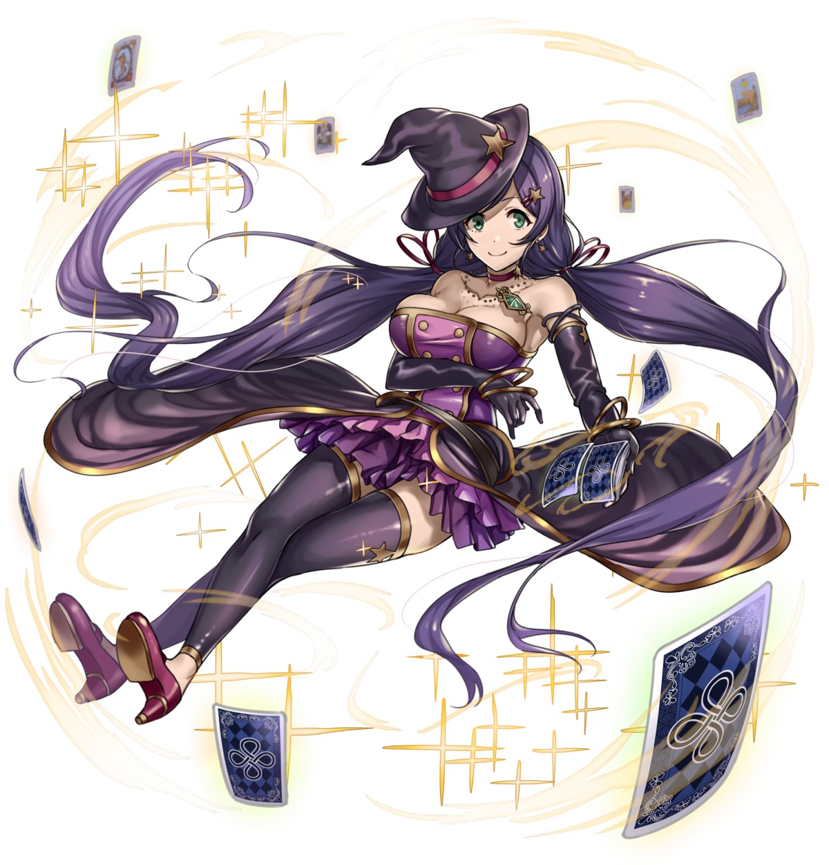 breast_hold, cleavage, cosplay, granblue_fantasy, heels, keita_(kta0), love_live!, love_live!_(series), thighhighs, toujou_nozomi, witch