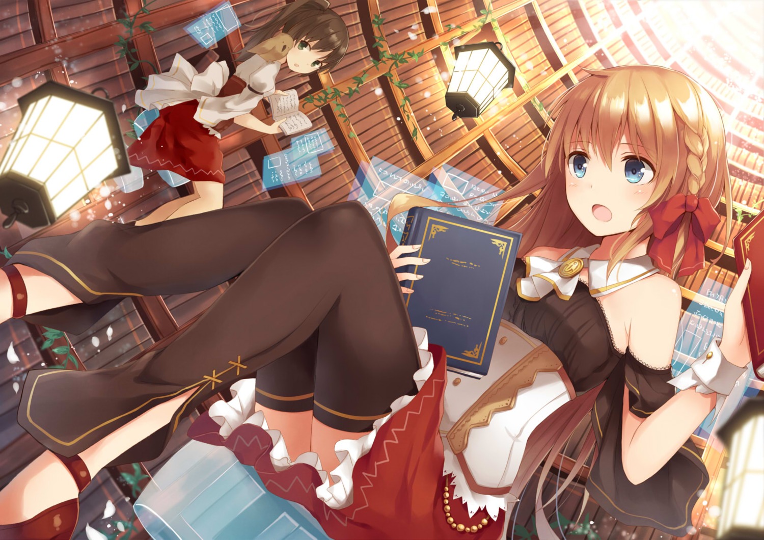 dress, jpeg_artifacts, shinomiya_yon, thighhighs