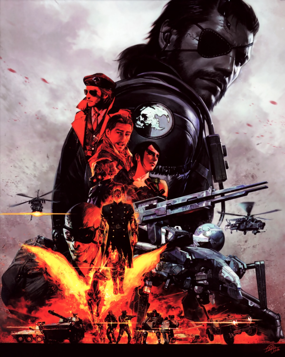 big_boss_(metal_gear), metal_gear_solid, metal_gear_solid_v:_the_phantom_pain, quiet_(metal_gear_solid), revolver_ocelot