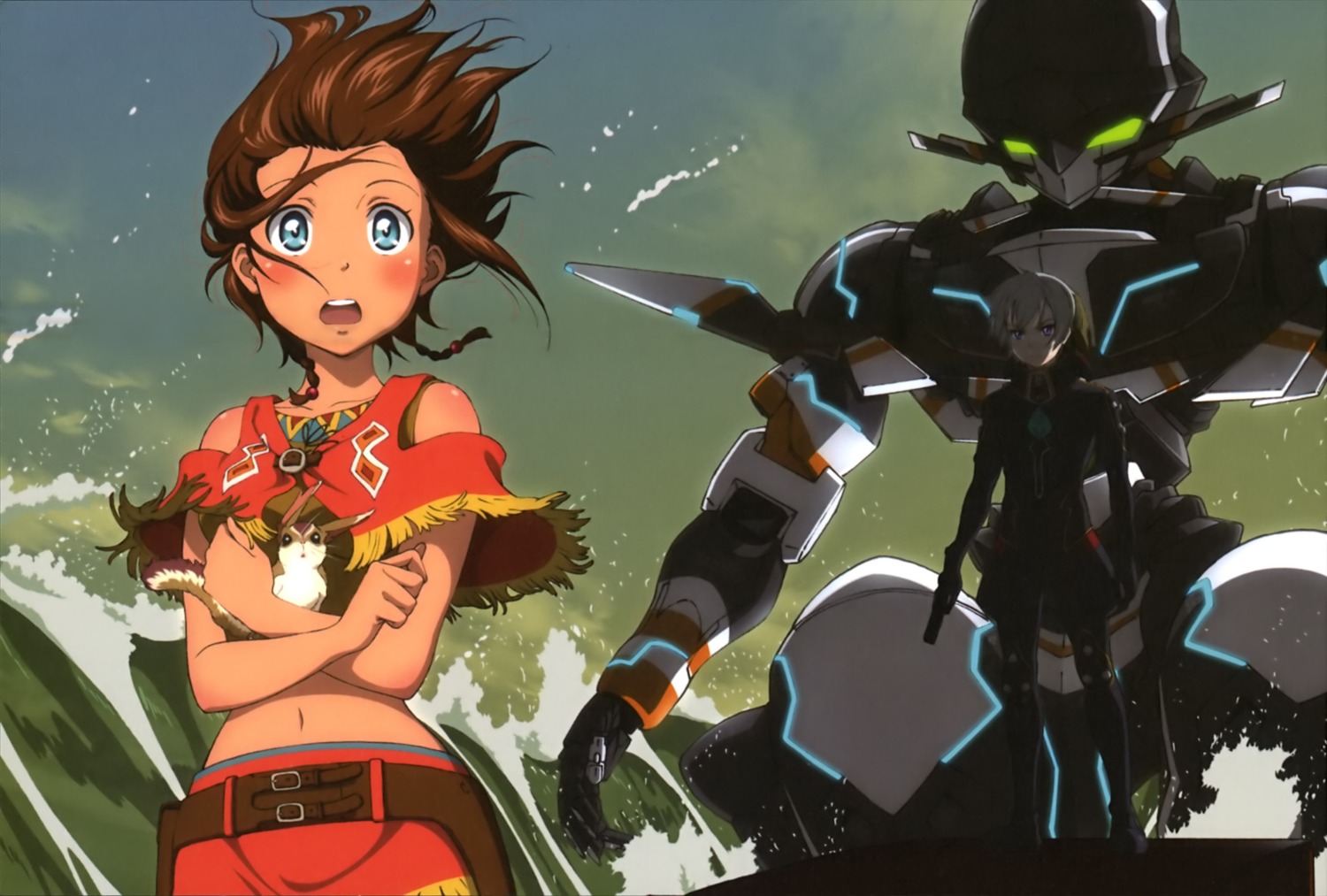 amy_(gargantia), chamber, grace_(gargantia), ledo, mecha, suisei_no_gargantia