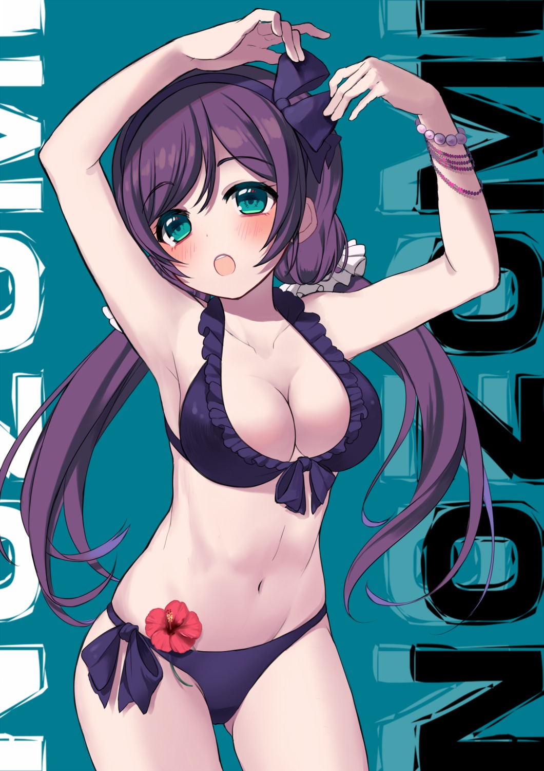 bikini, cleavage, fuyuzima, love_live!, love_live!_(series), swimsuits, toujou_nozomi